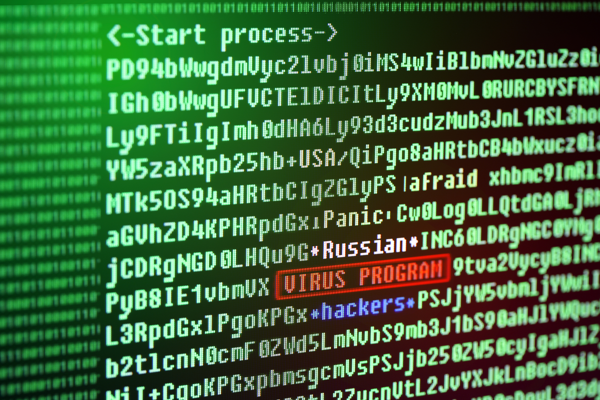 search for a virus signature in the program code. russian hacker