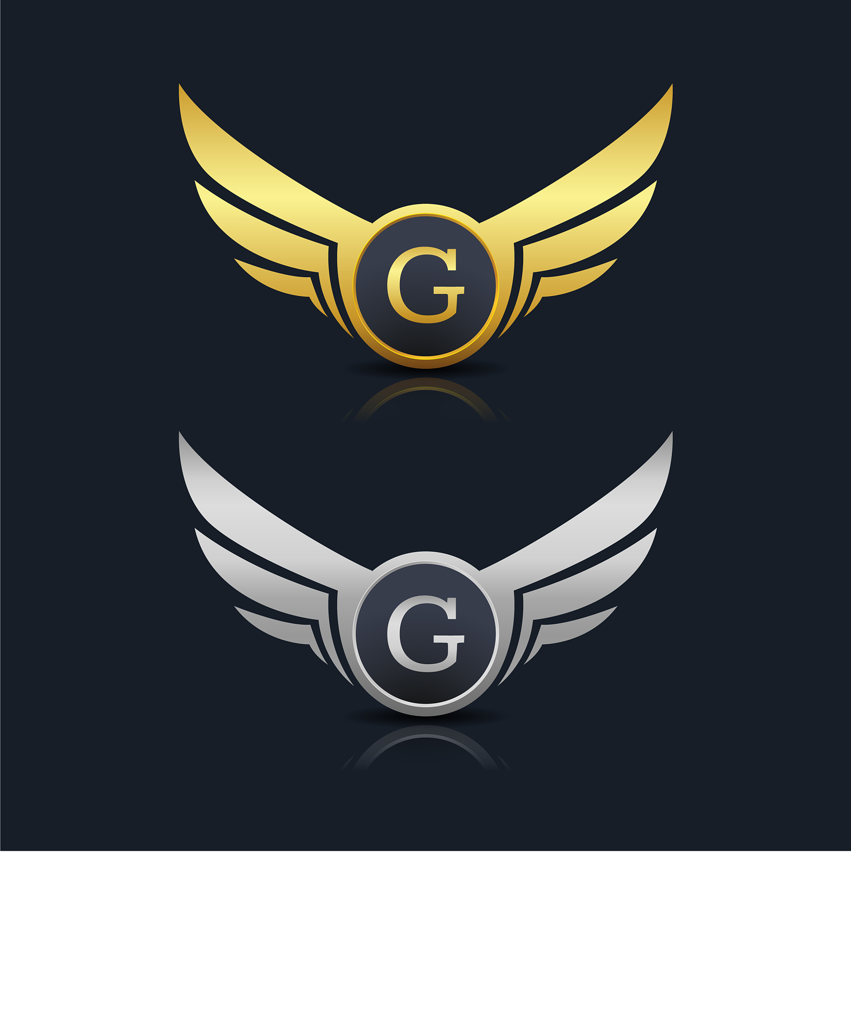 模板,品牌名称,英文字母<strong>g</strong>,盾,分离着色,商务,华丽的,高雅,金属