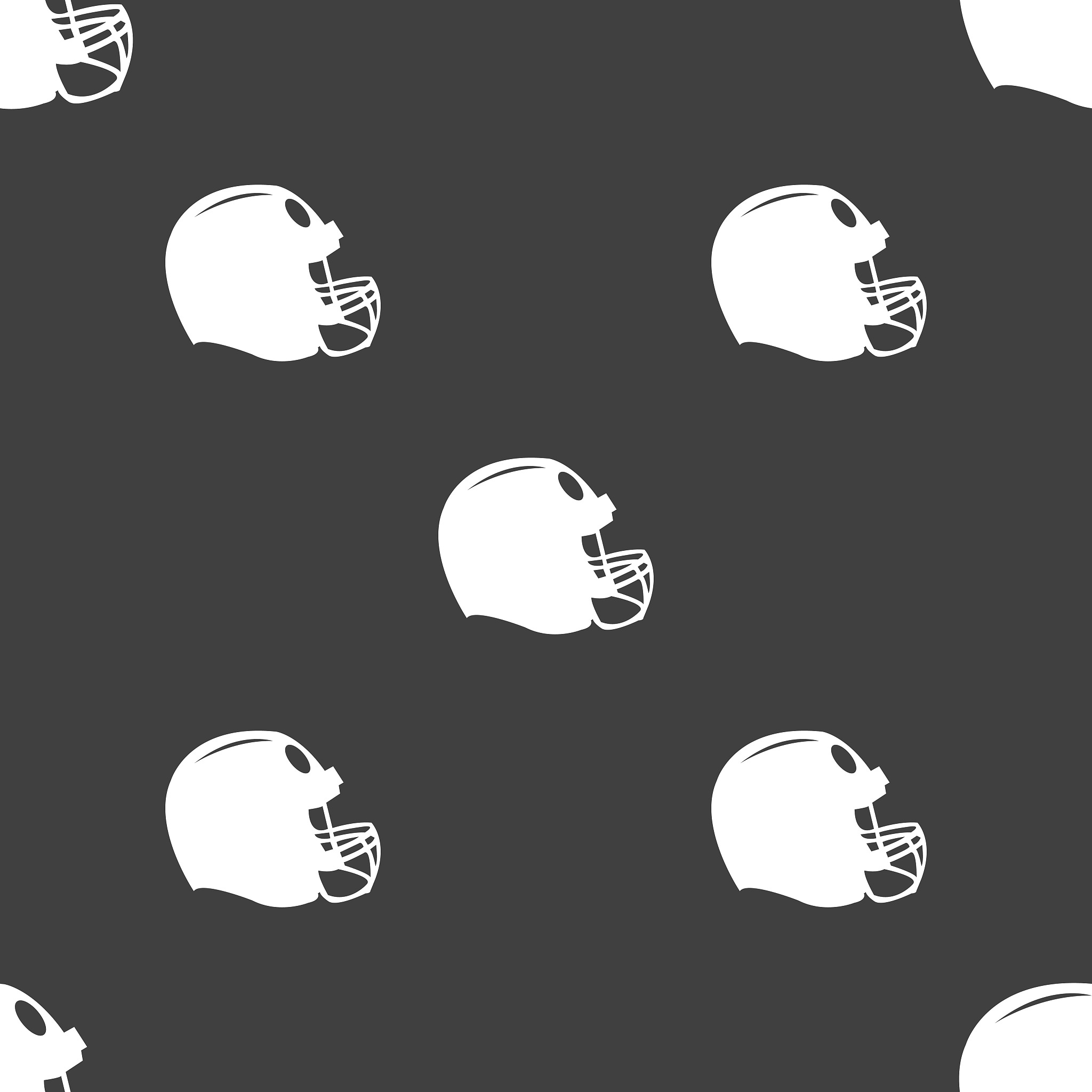 football helmet icon sign. seamless pattern on a gray background