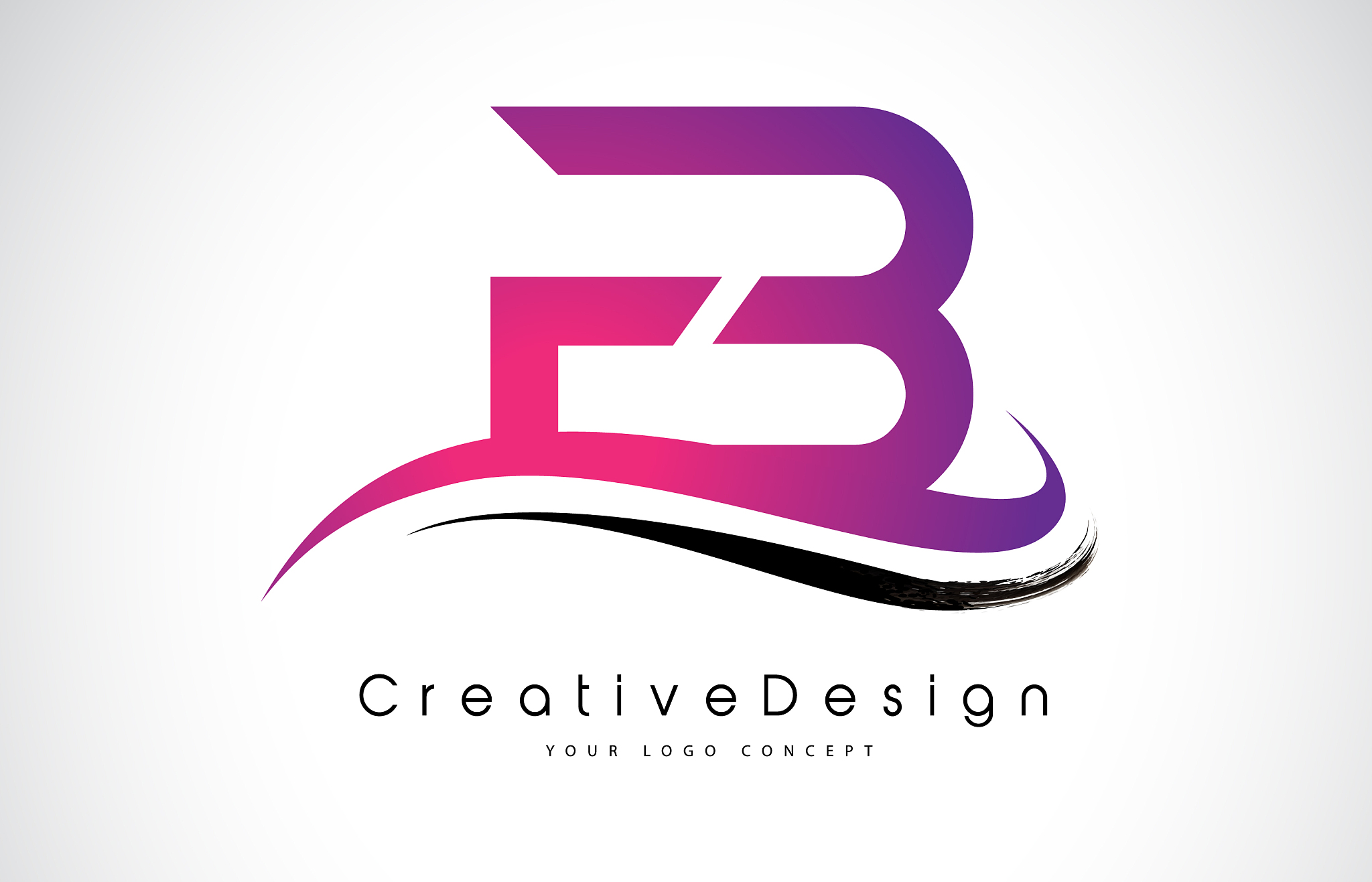 fb f b letter logo design creative icon modern
