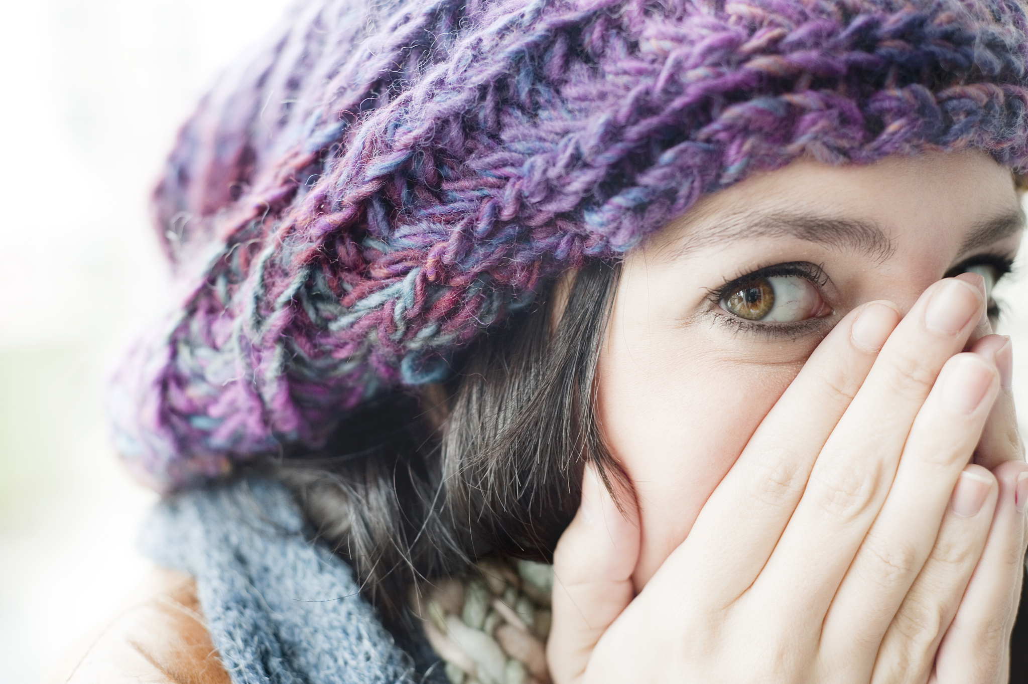 scared young woman.