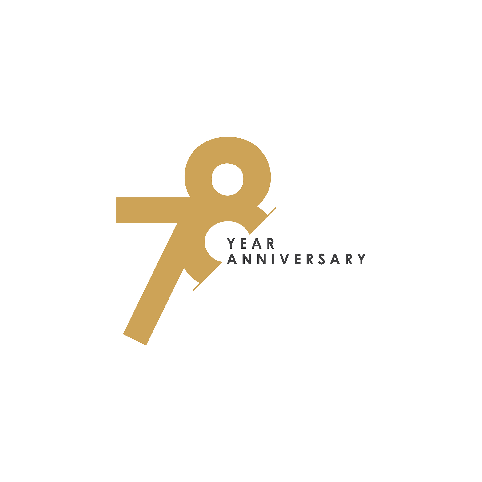 78 year anniversary template design
