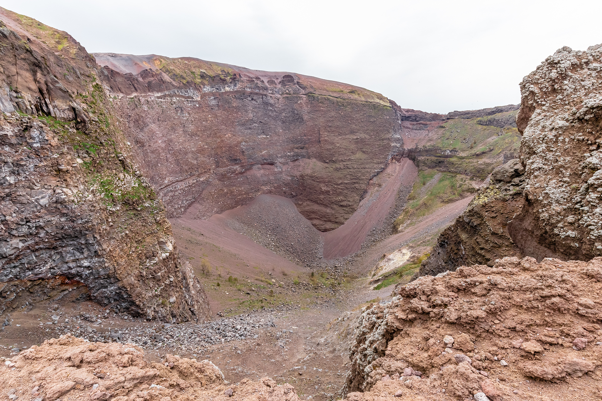 on the slopes of the crater of vesuvius