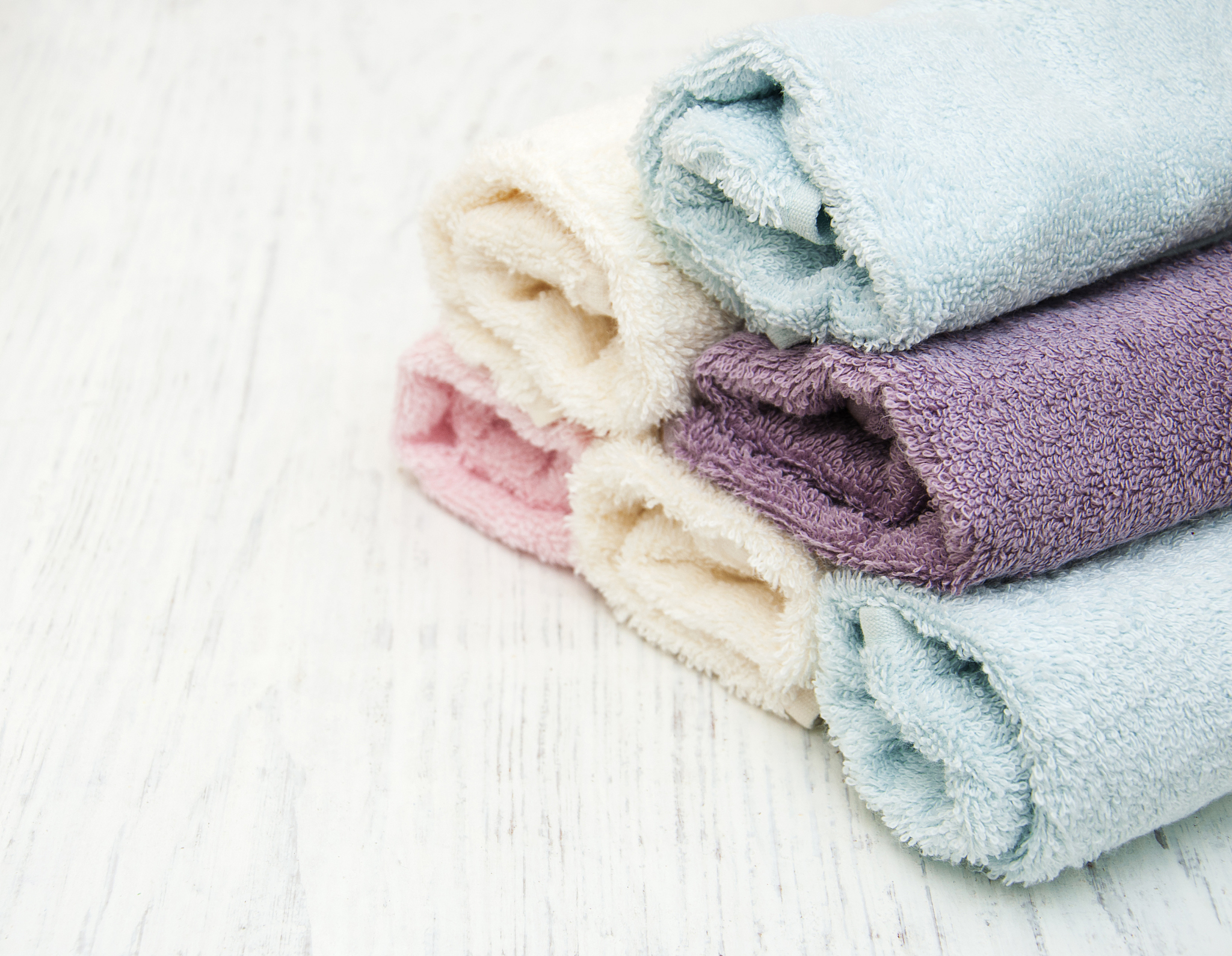 colorful spa towels