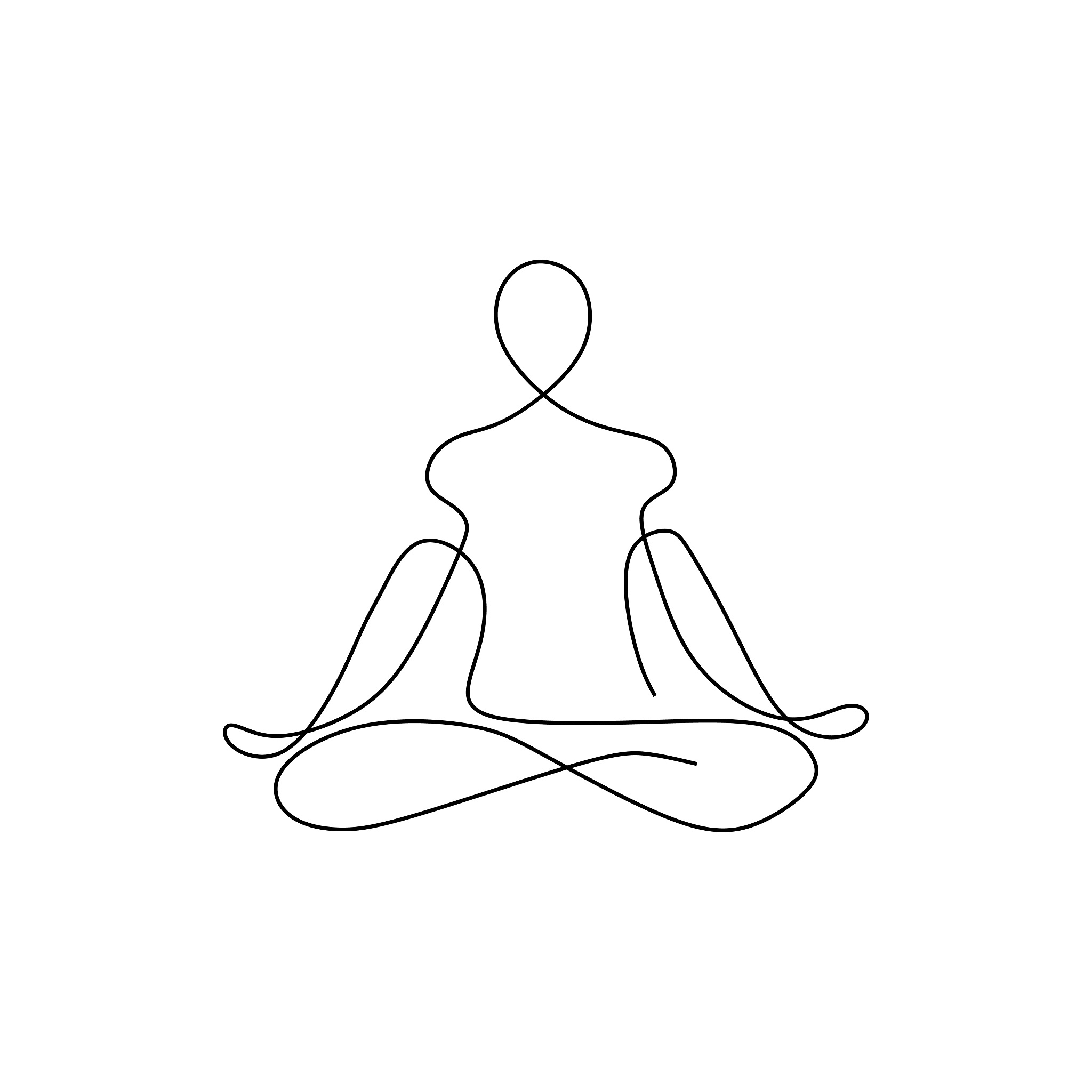 yoga namaste concept continuous one line drawing minimalist desi
