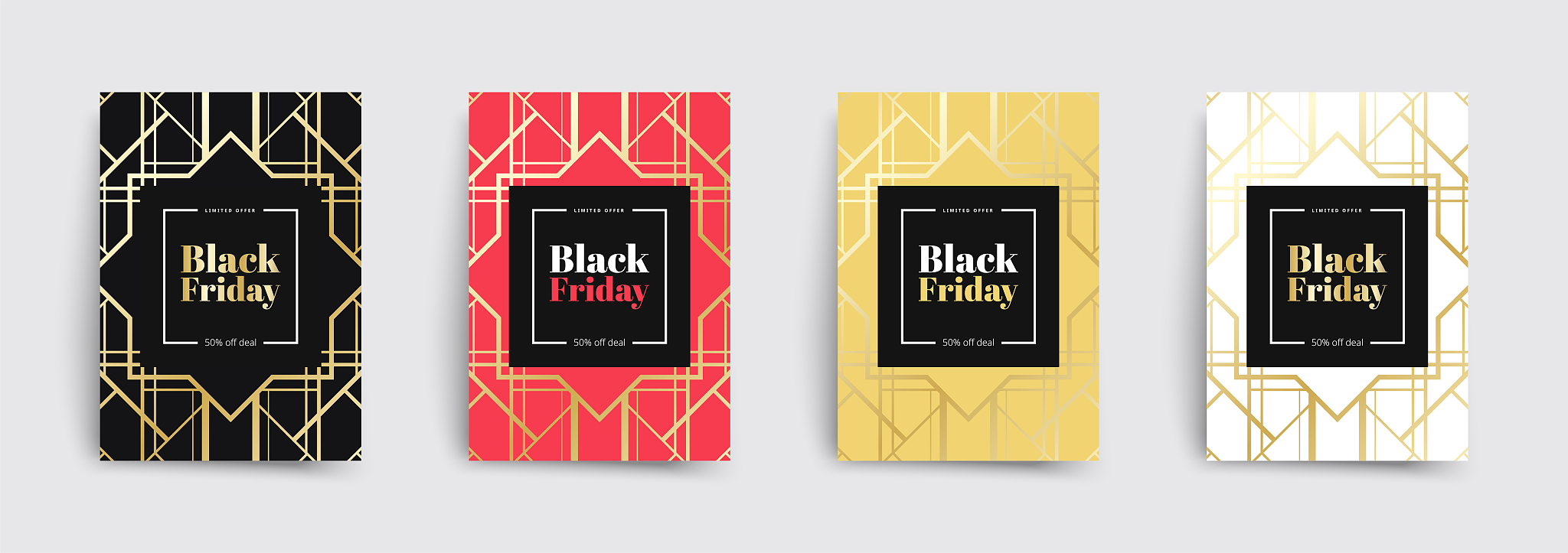 set of black friday sale brochures templates. elegant covers des