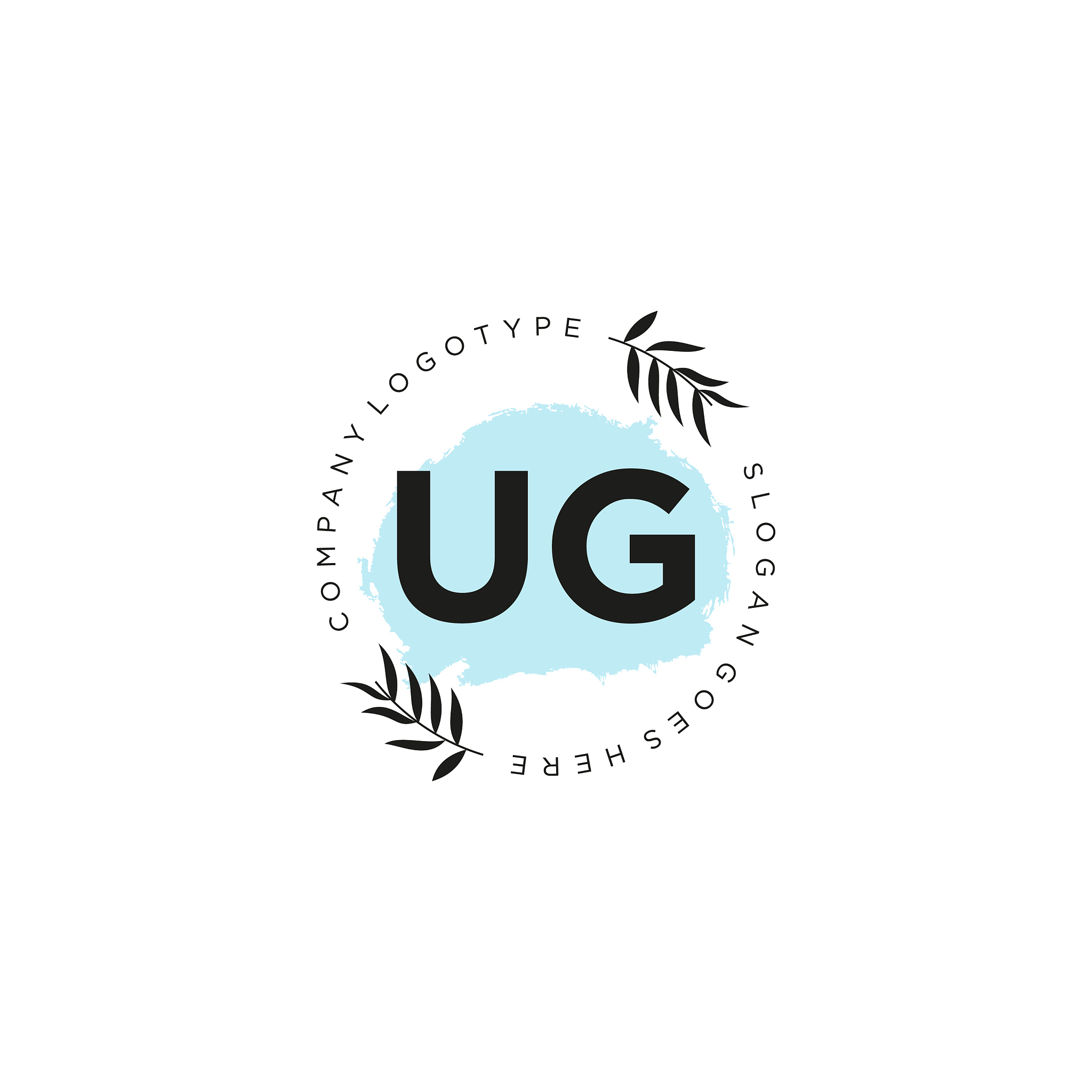 ug letter logo icon design template elements