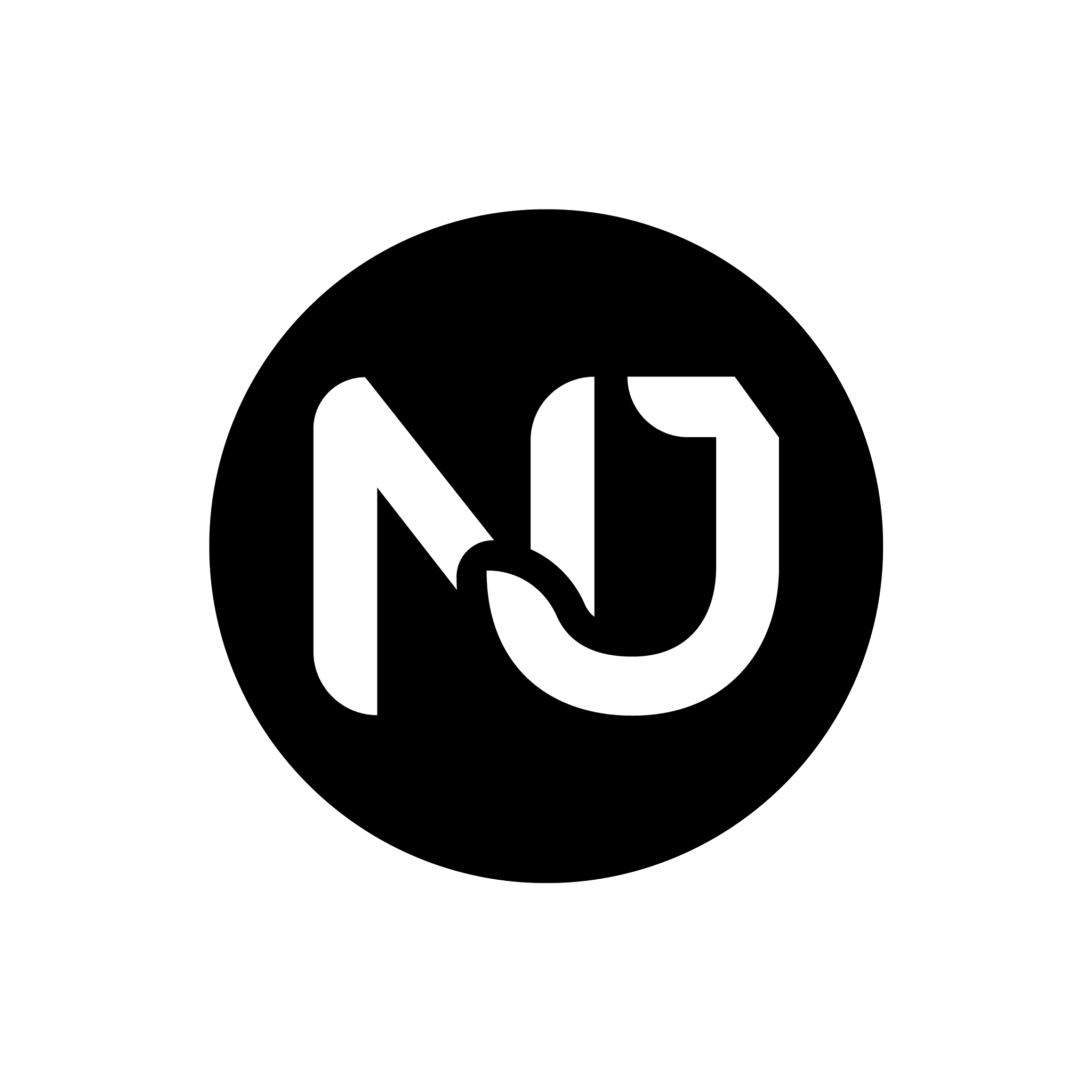 initial letter nj logo design template creative