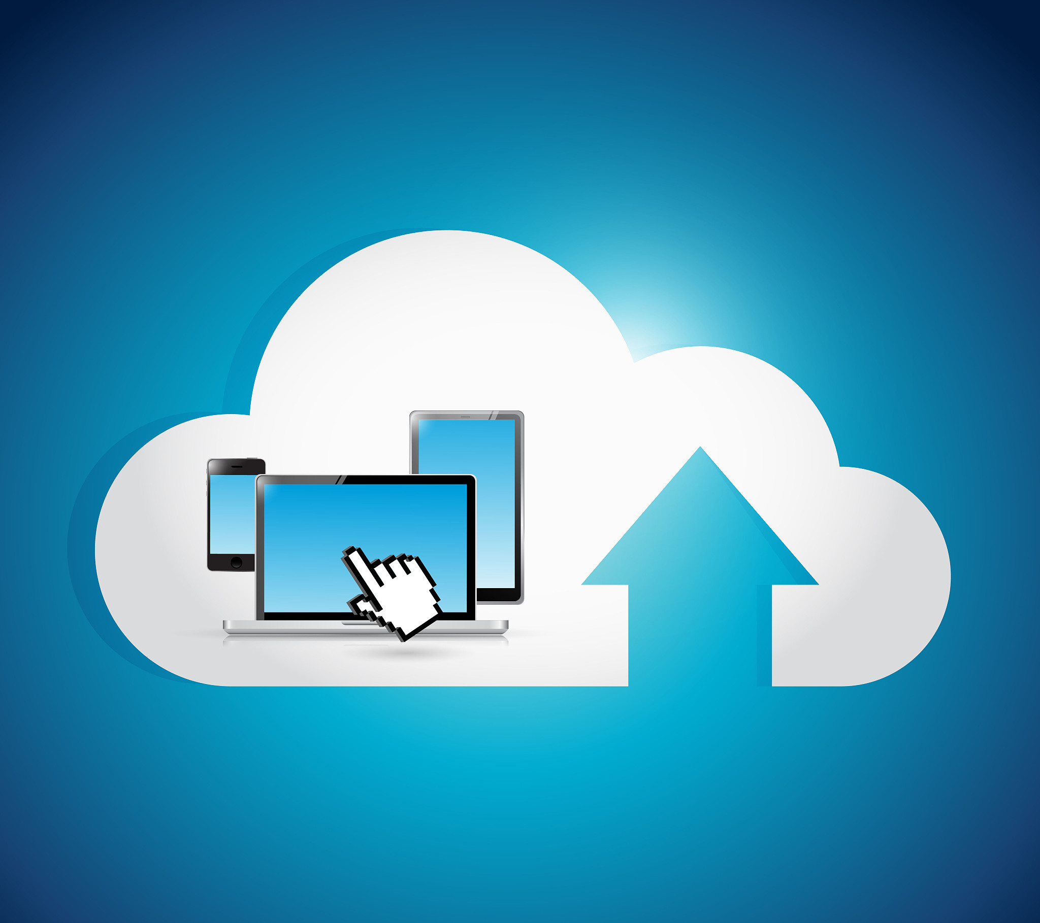 cloud computing connection electronics concept