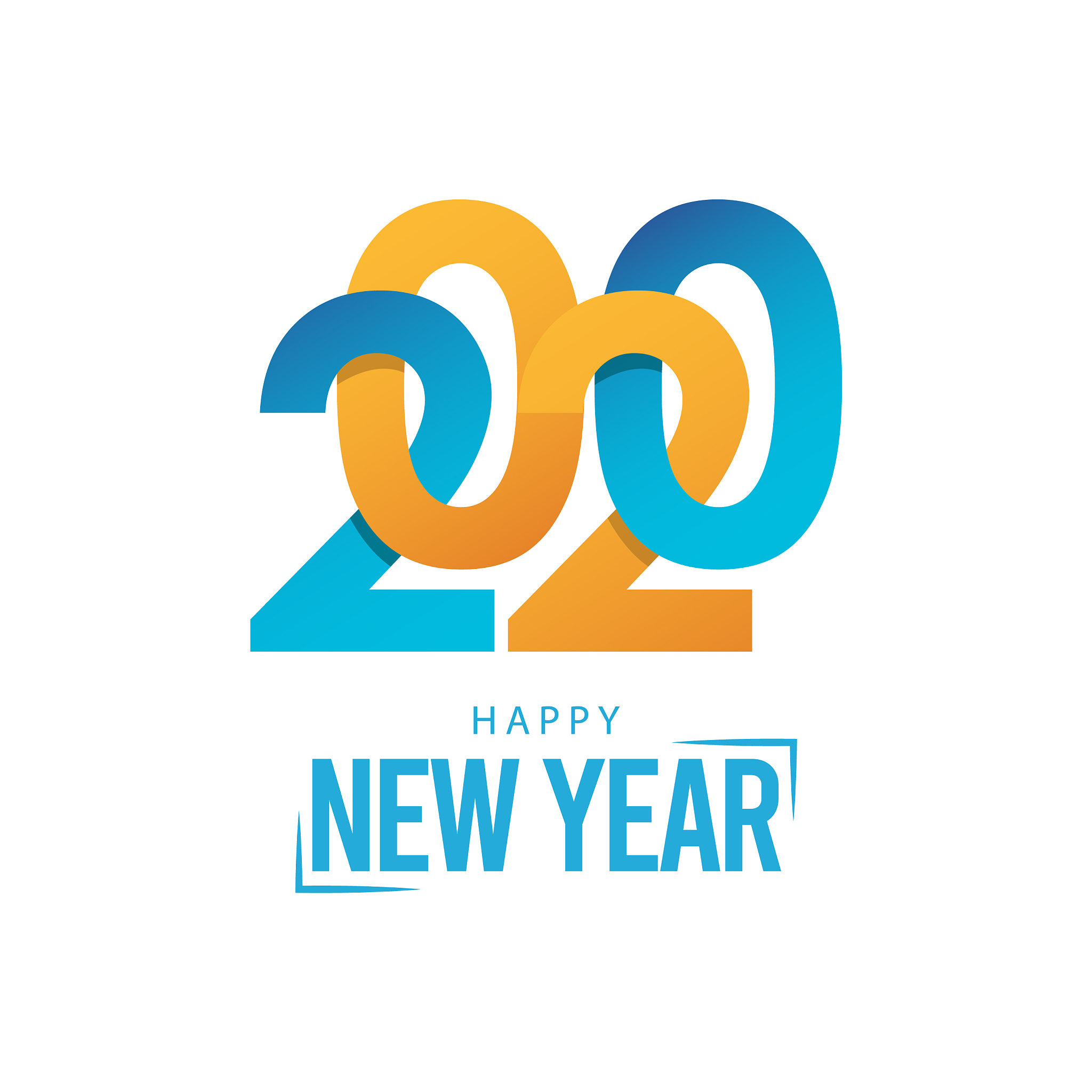 happy new year 2020 logo template design