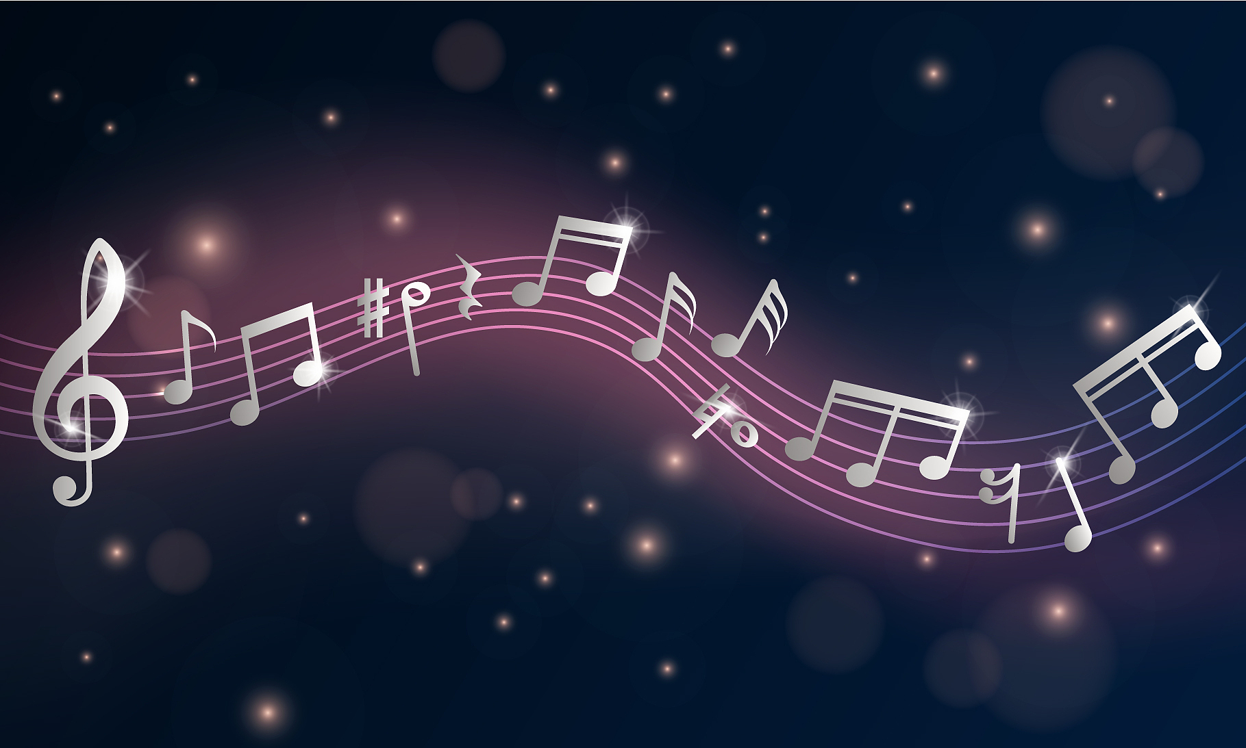 music notes musical poster silver note symphony