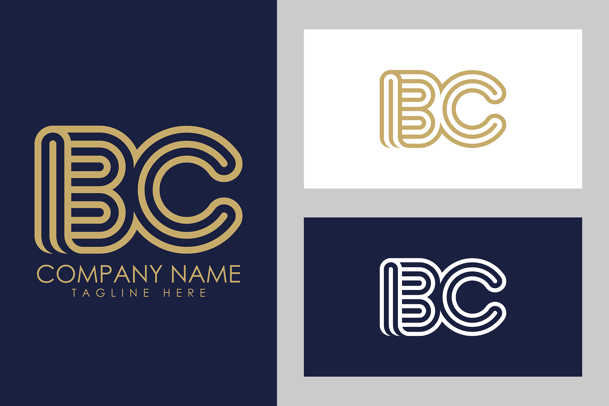 lines letter design template