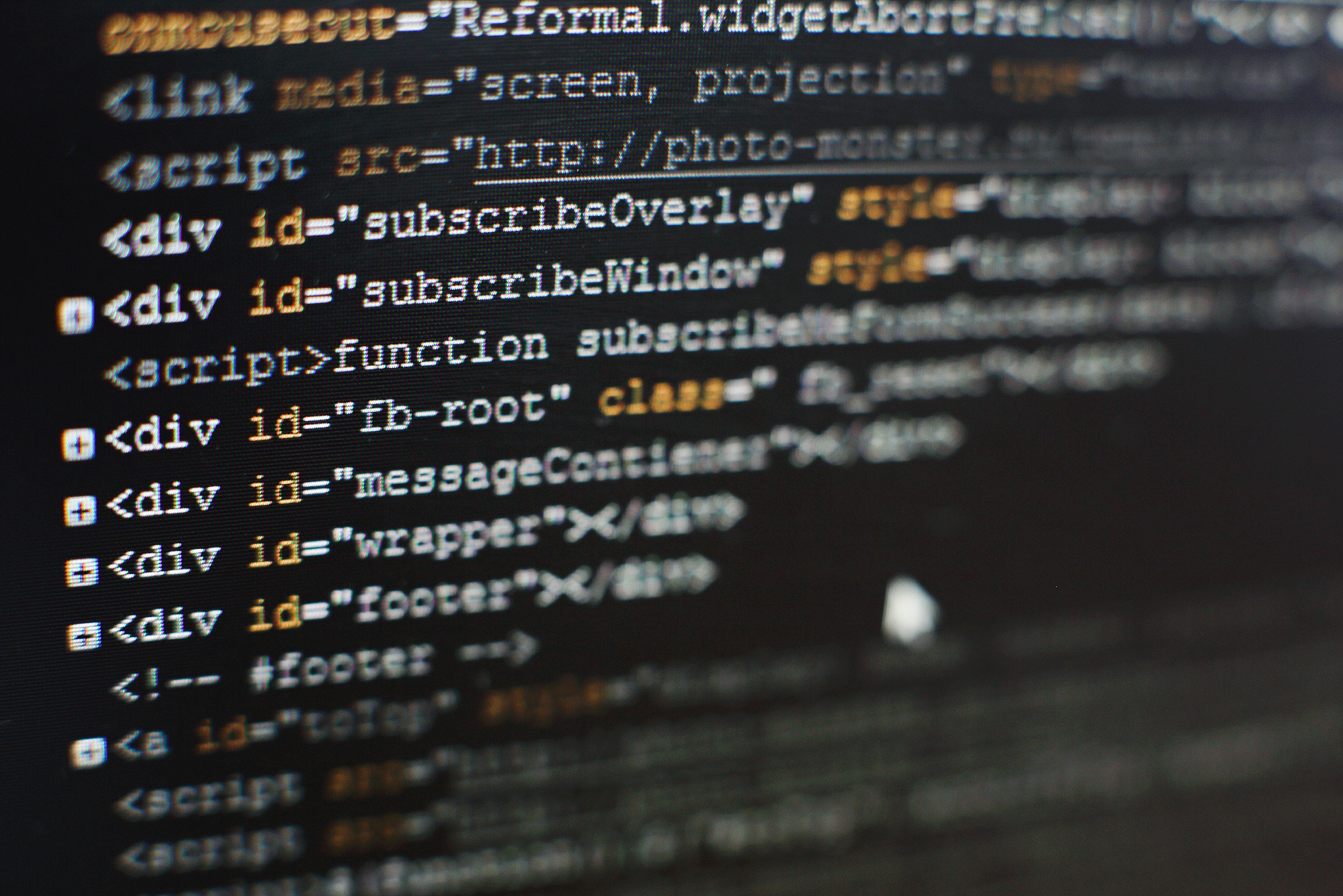 html web design code for developers and designers
