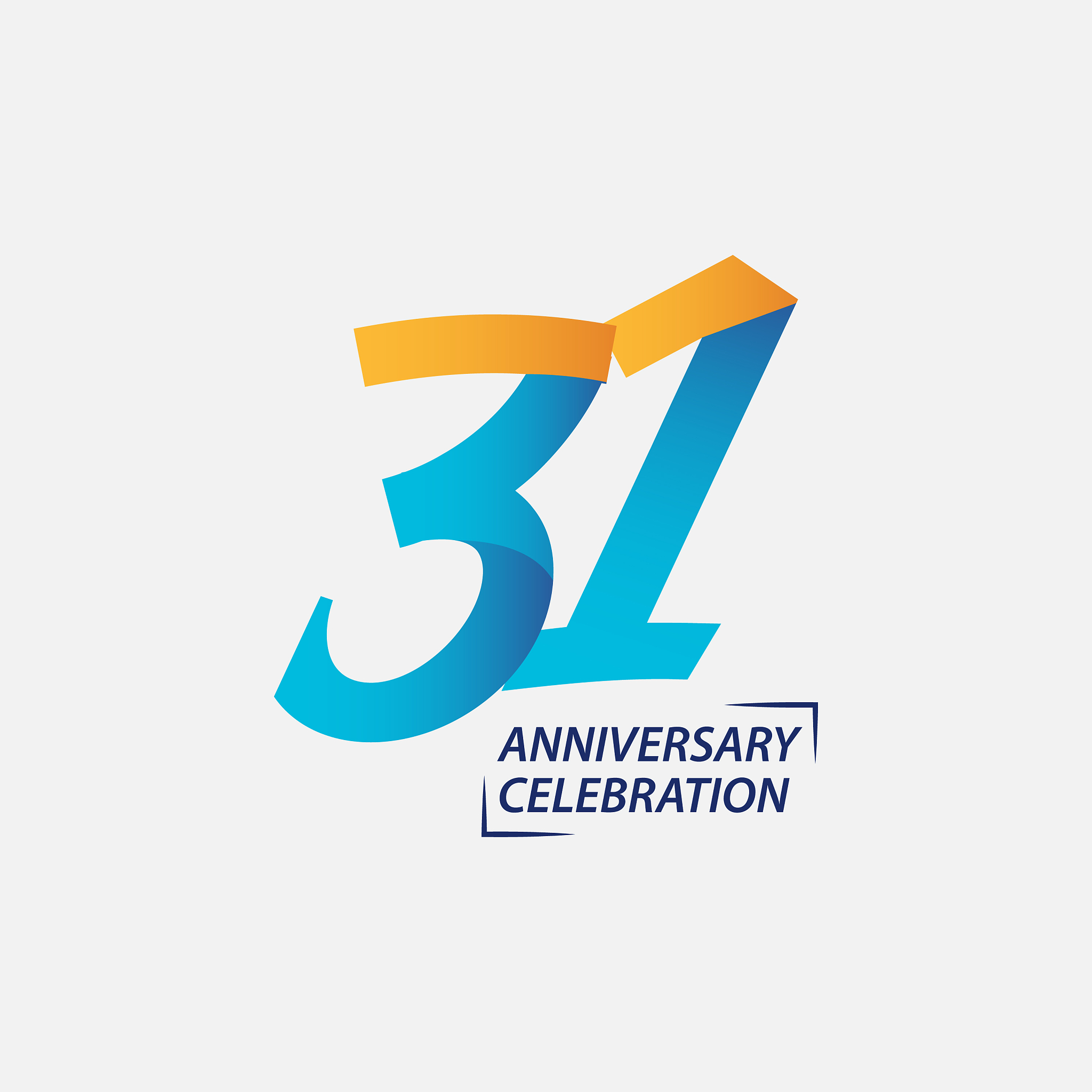 31 year anniversary celebration template design