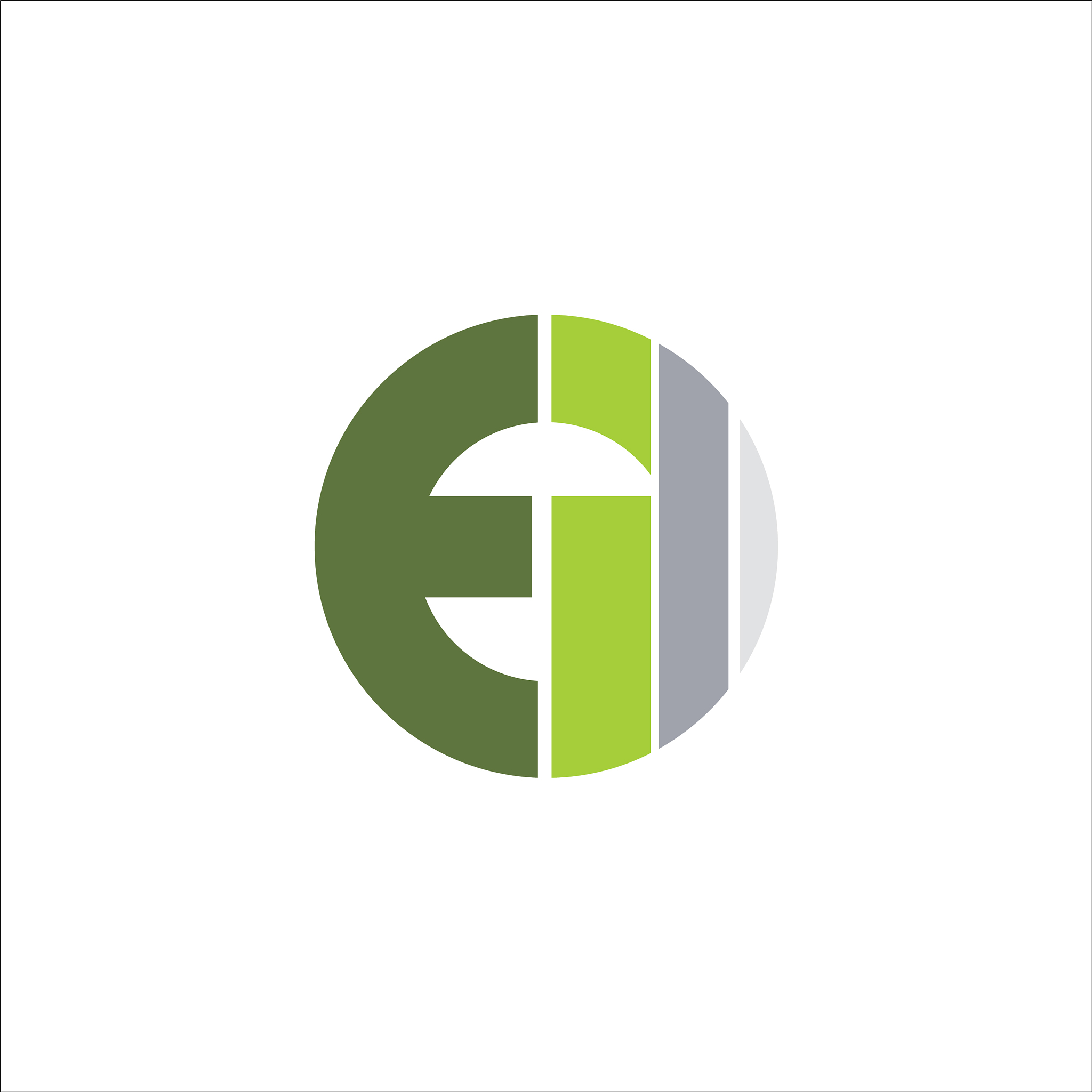 initial letter ei or ie logo design template