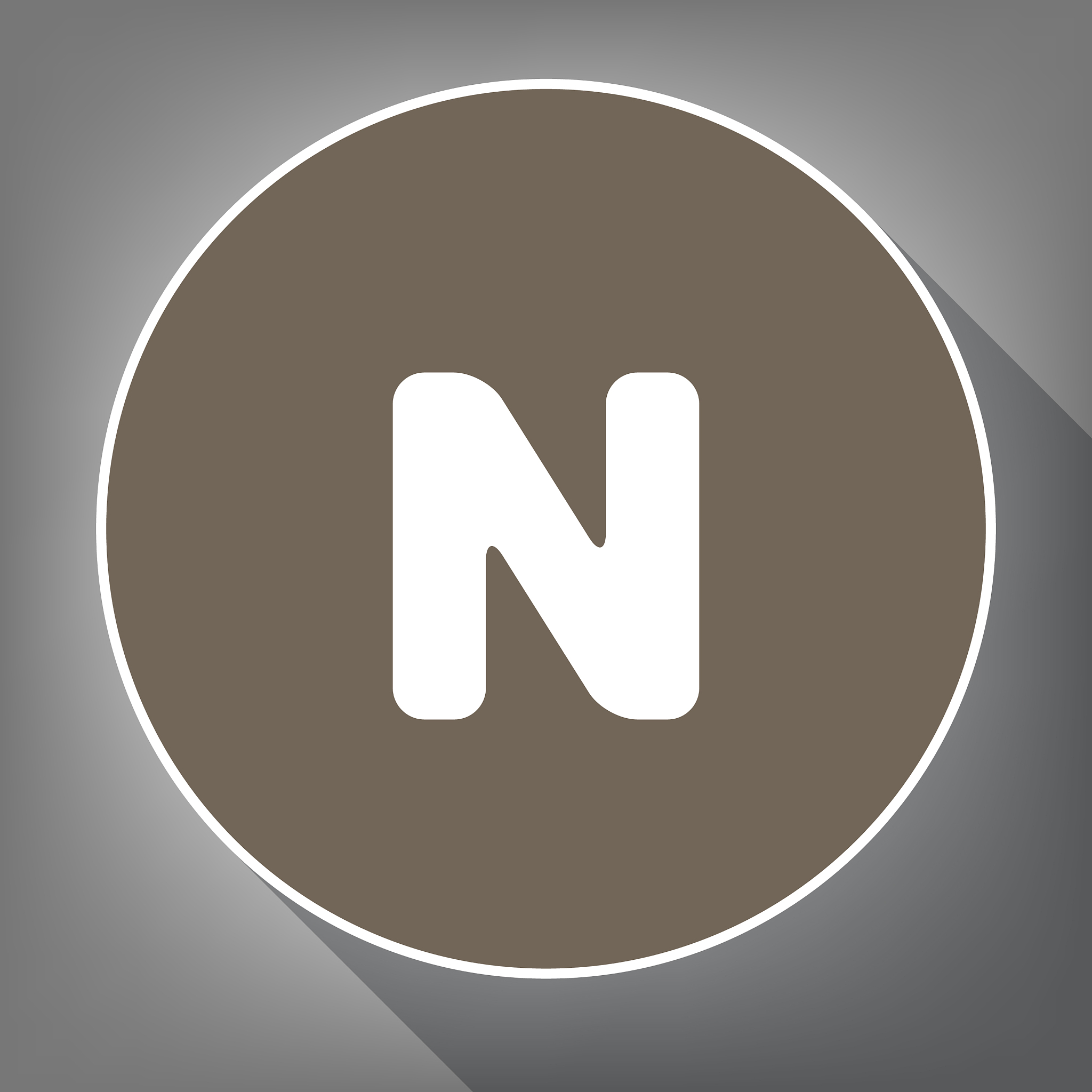 letter n sign design template element