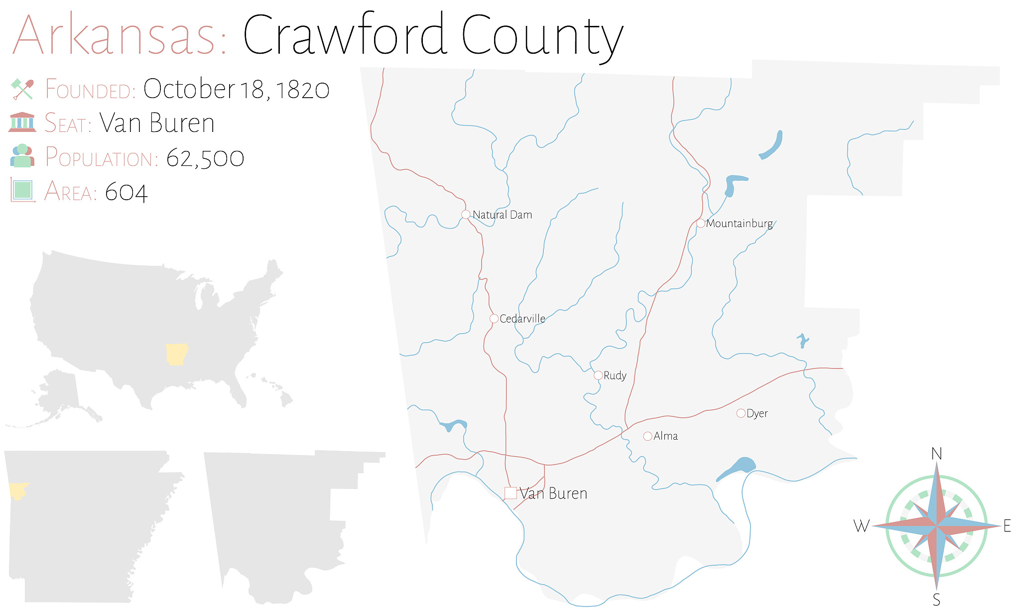 map of crawford county in arkansas