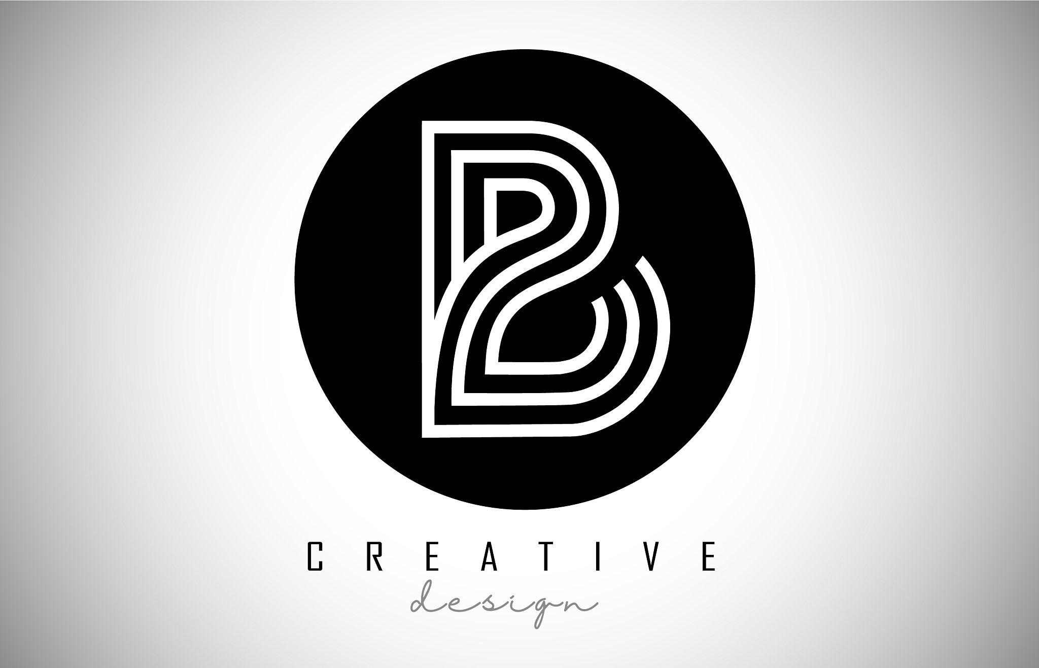 b letter logo monogram design creative b letter