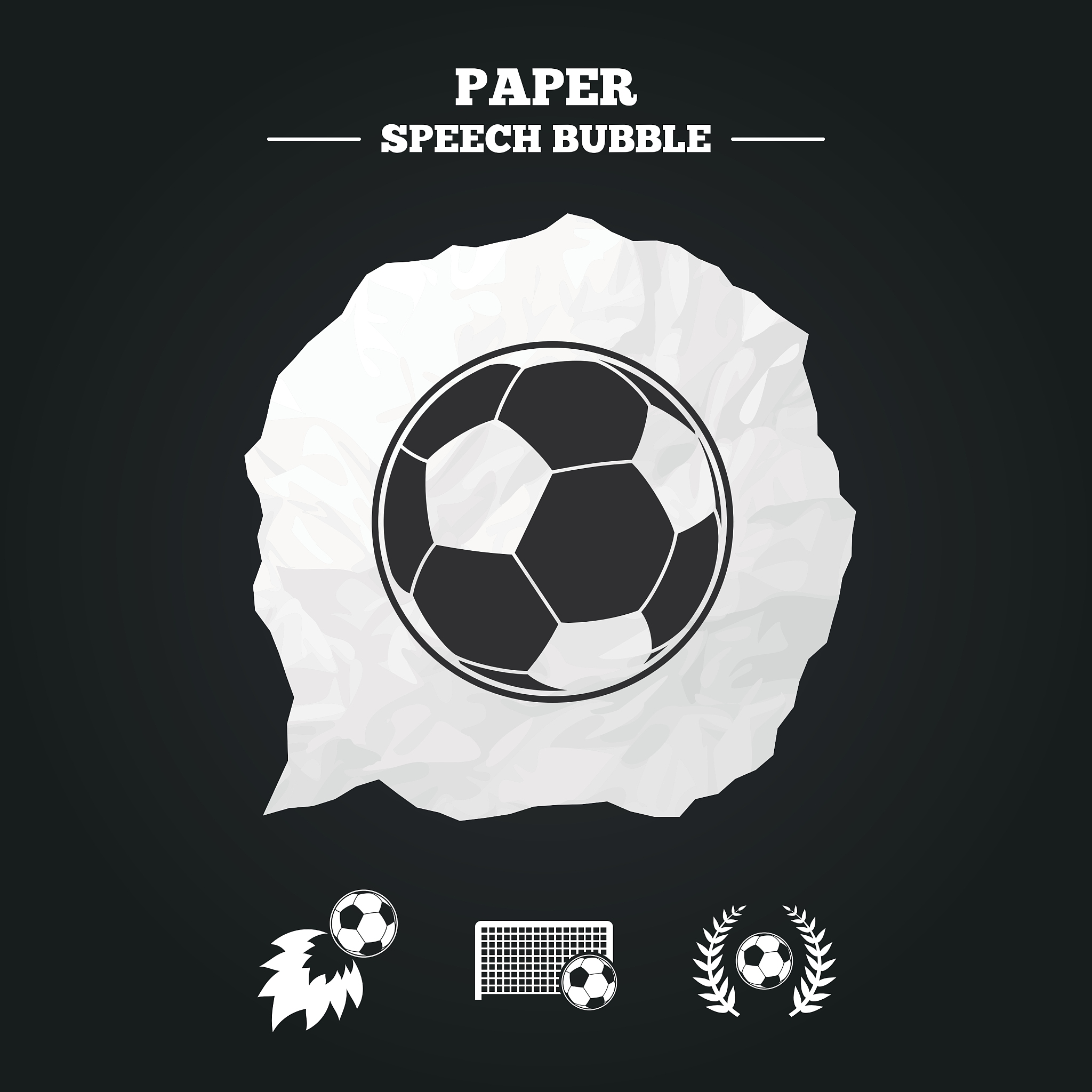 football icons soccer ball sport