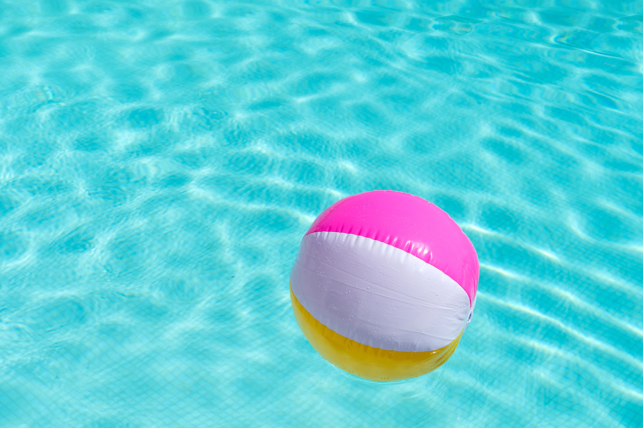 beach ball in the pool