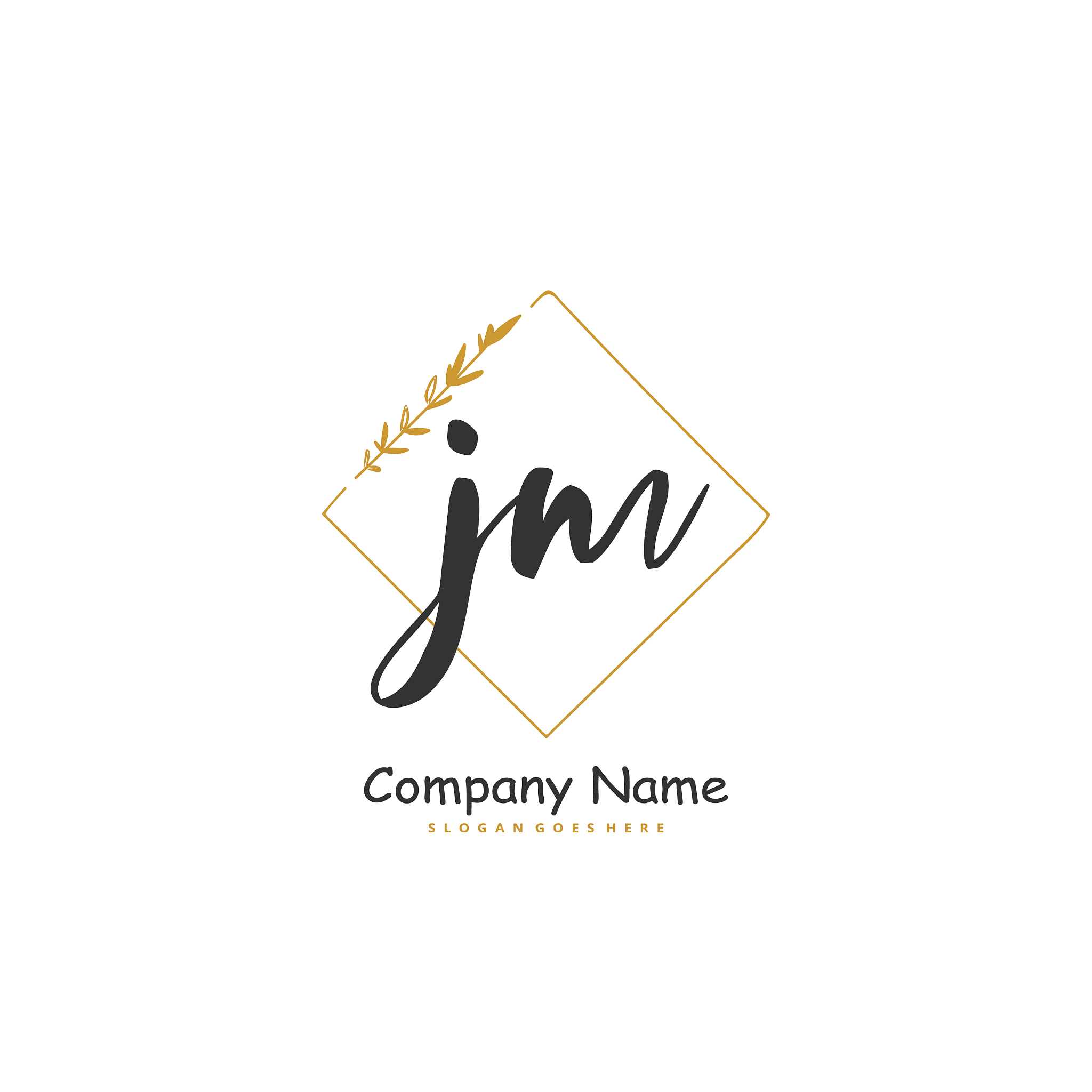 j m jm initial handwriting and signature logo