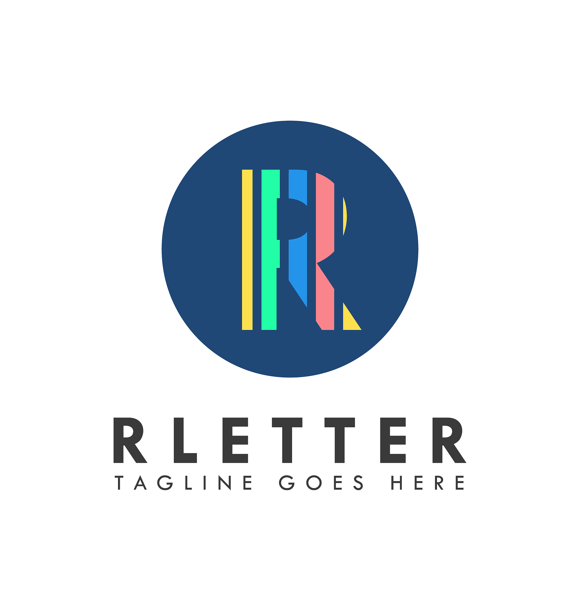 alphabet r letter logo and icon design template
