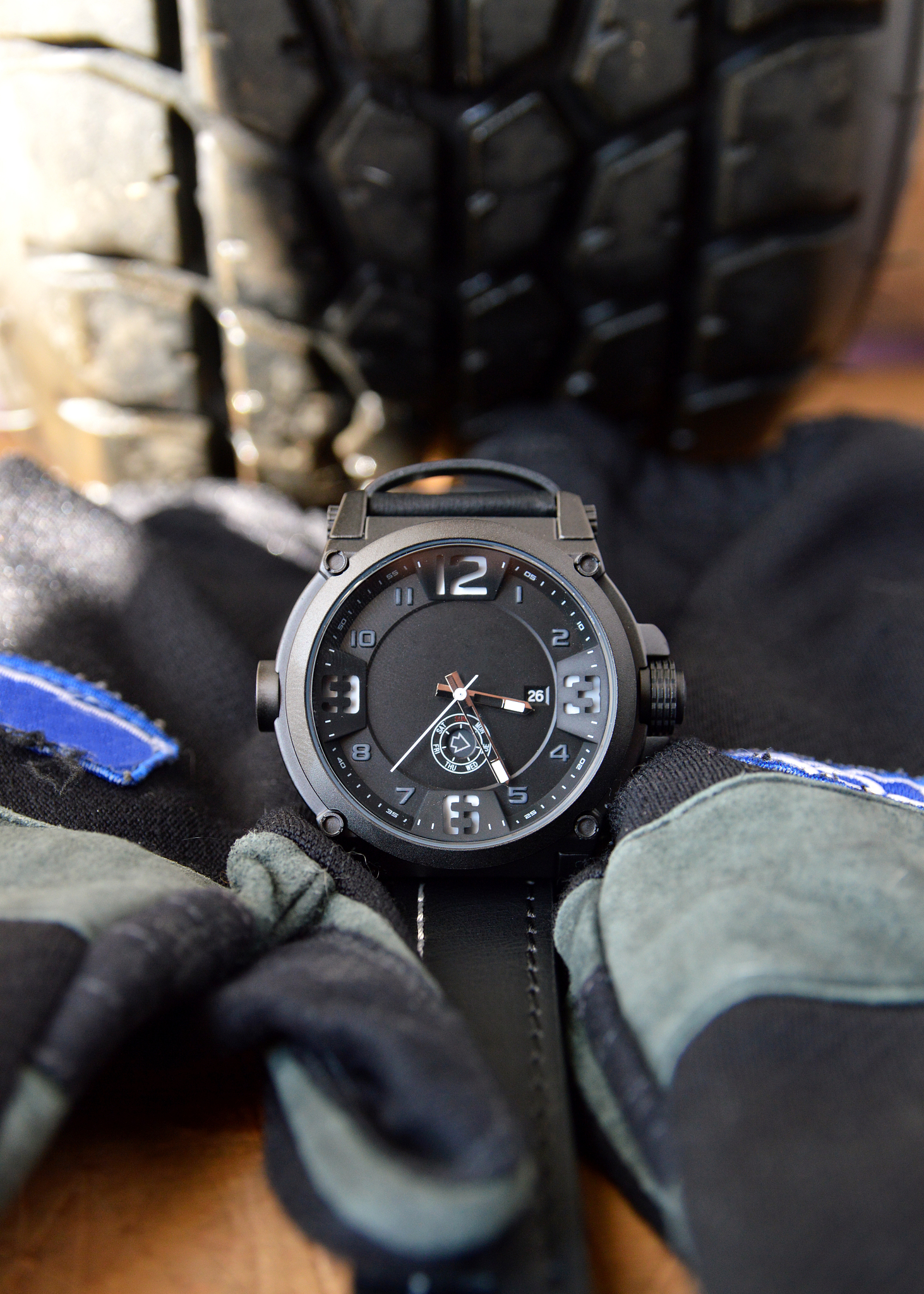 Vintage Single Watch Roll in Dark Brown Crazy Horse Leather