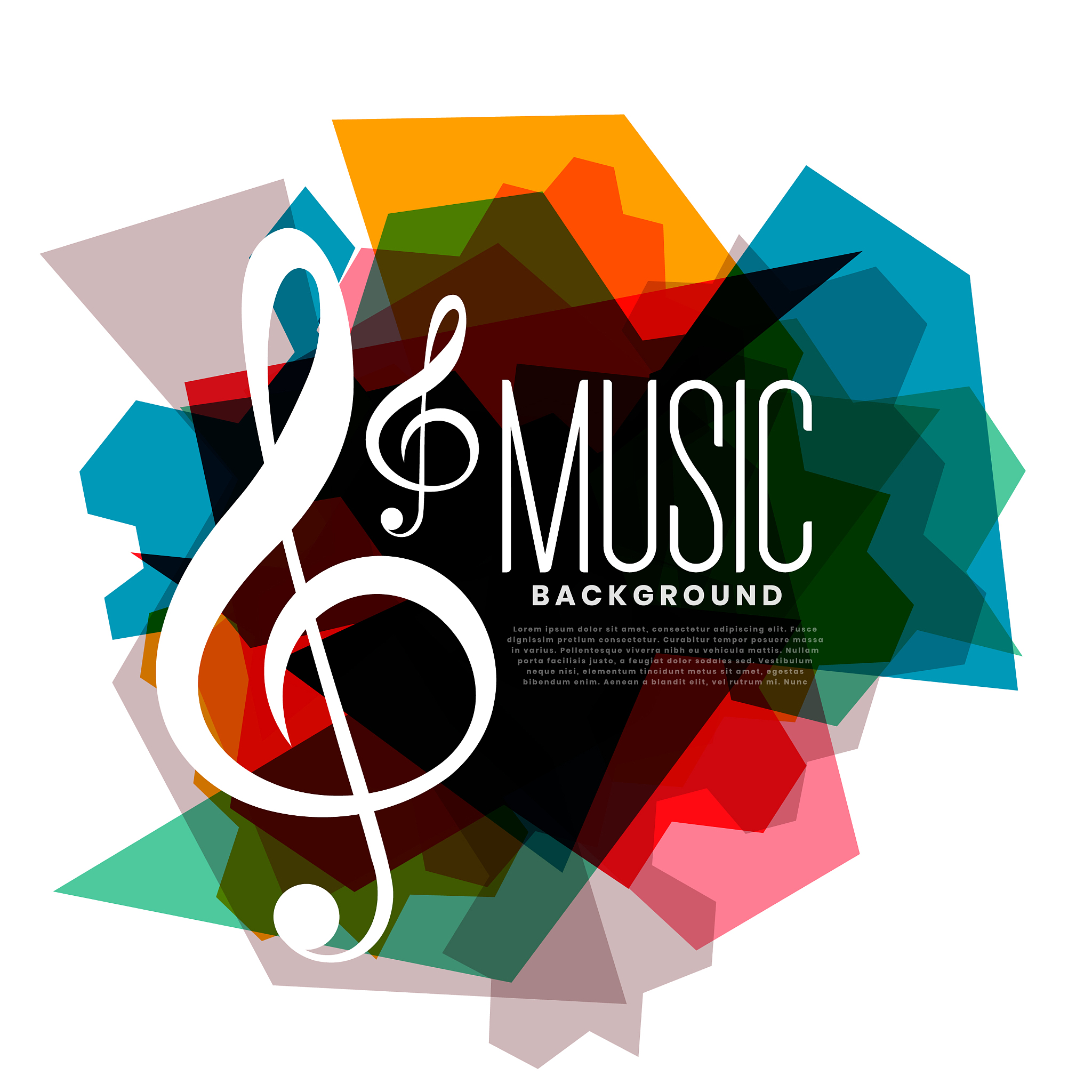 geometric colorful music theme background