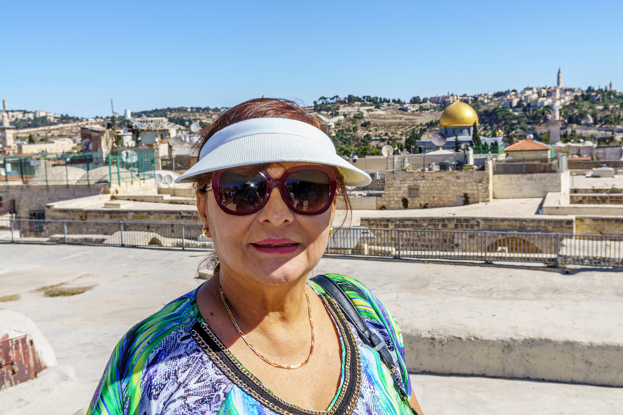 senior hispanic woman portrait in jerusalem
