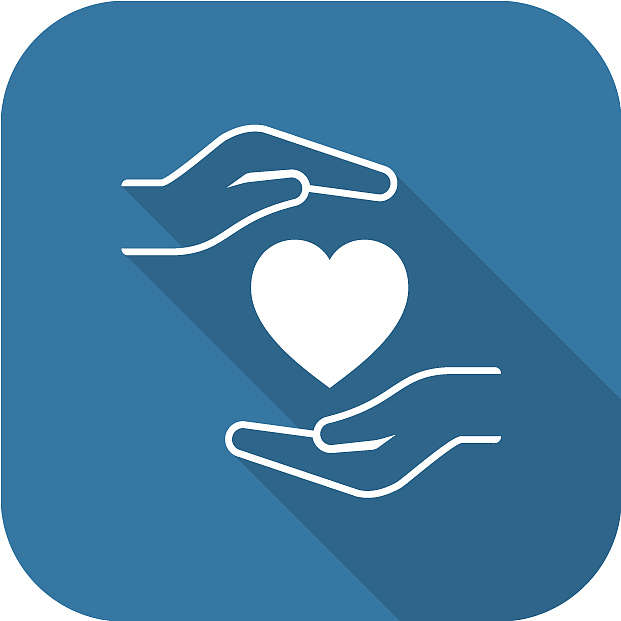 heart disease prevention icon flat design