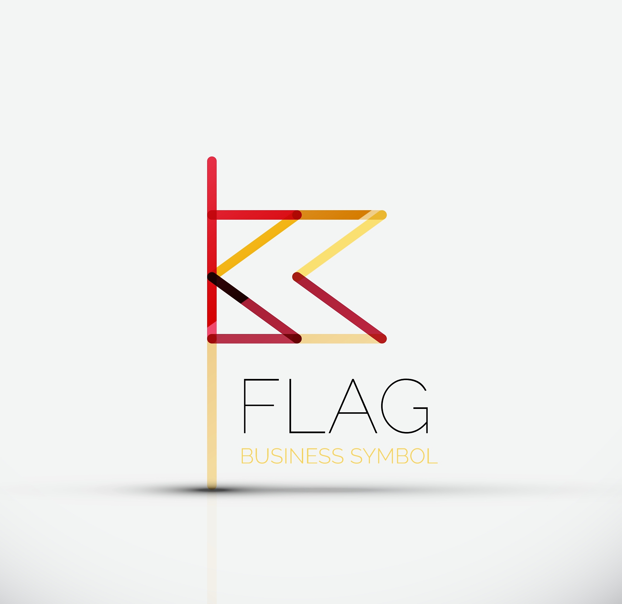 logo flag abstract linear geometric business icon