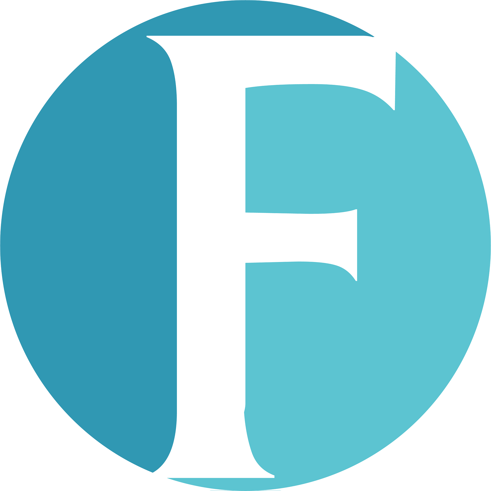 modern solution letter f