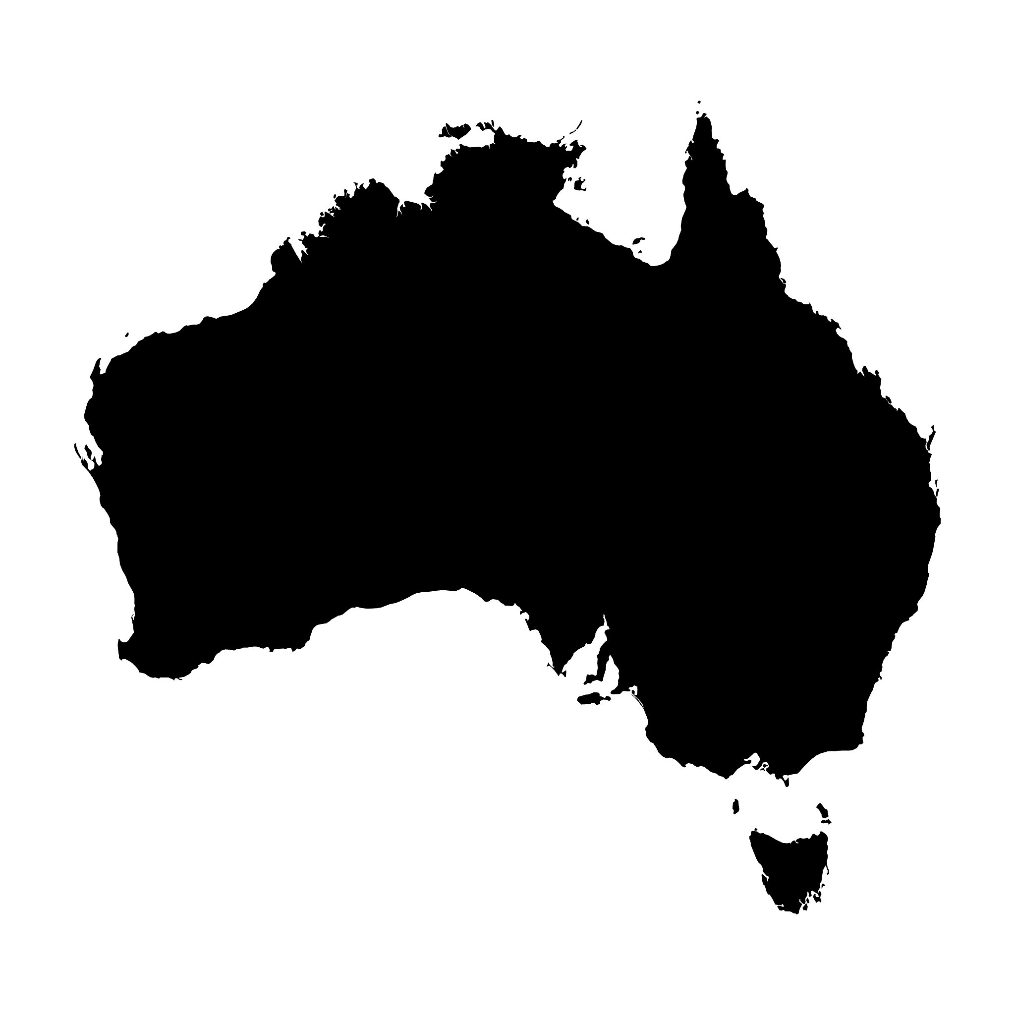 australia map - stock vector illustration