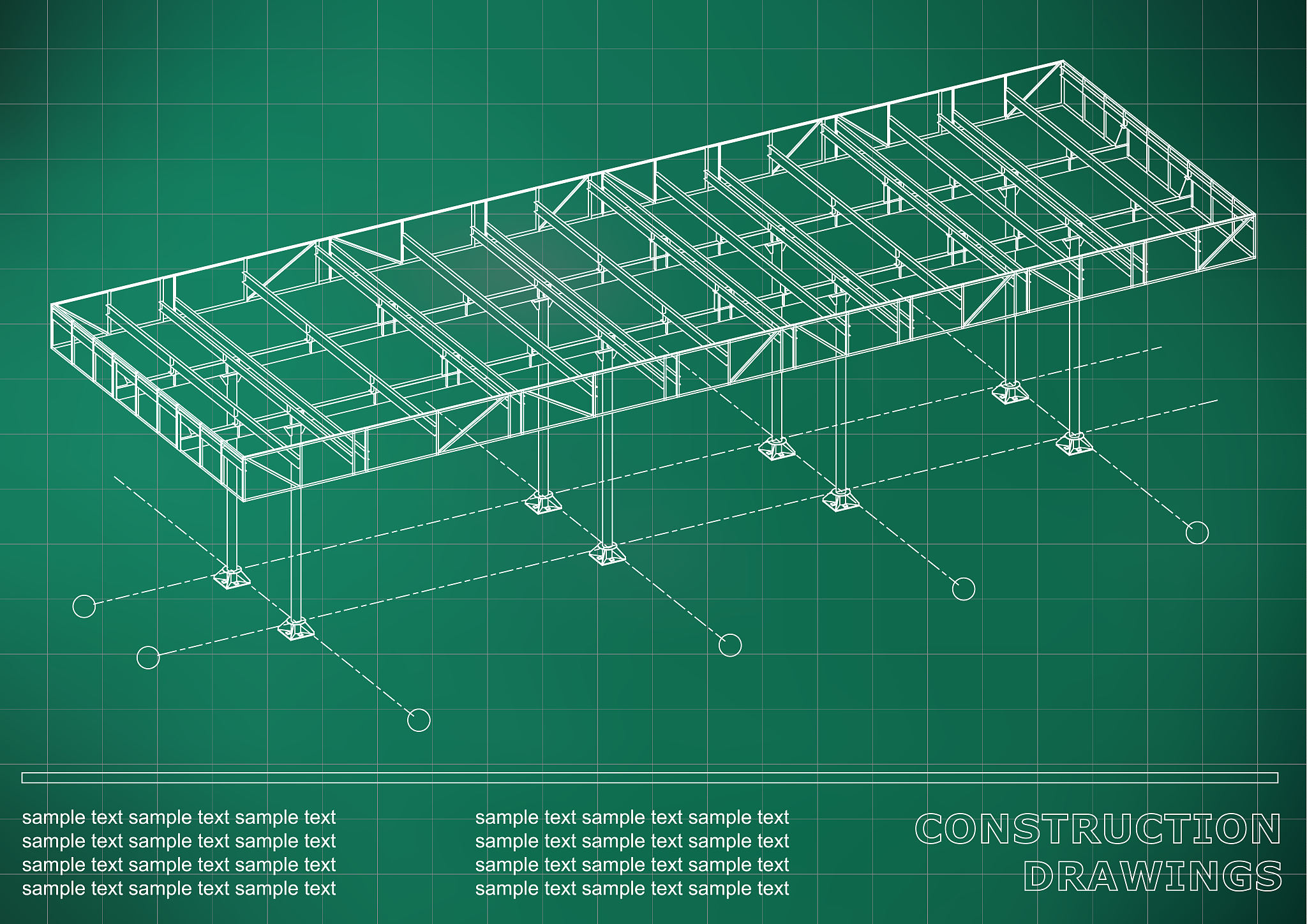 construction drawings 3d metal construction cover