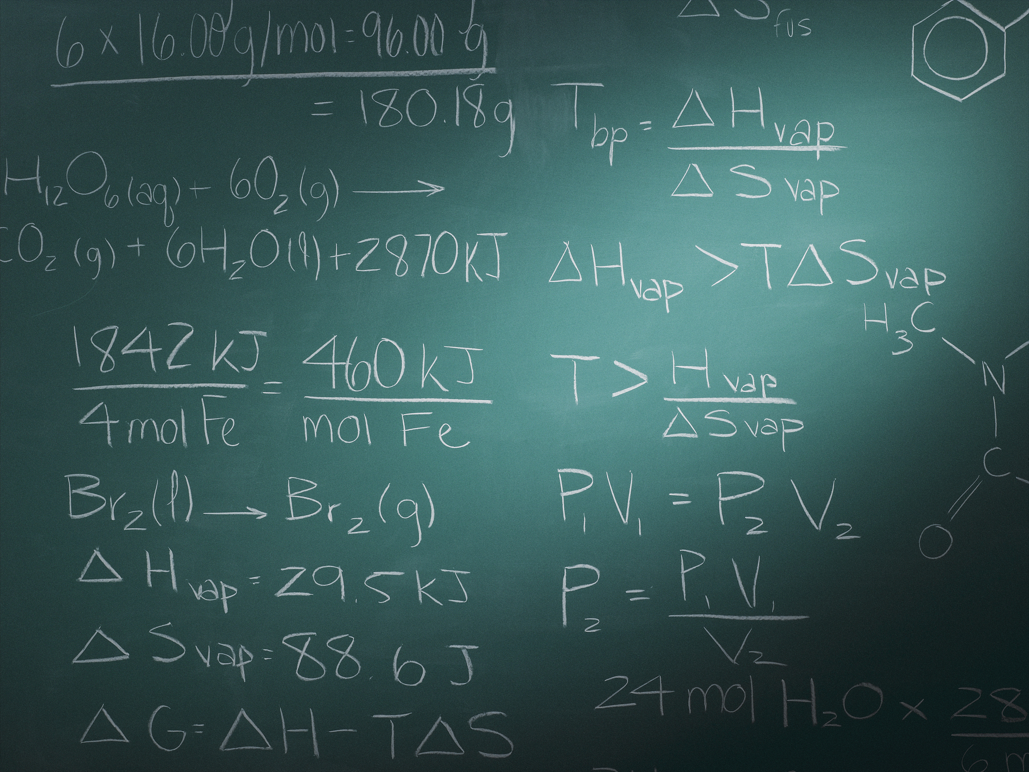 equations on blackboard