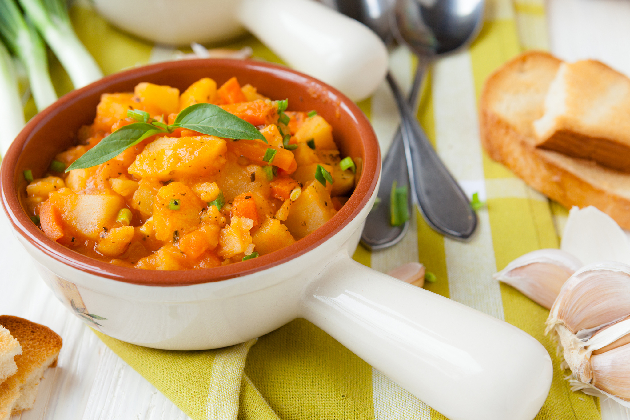 potato soup cooked with carrots