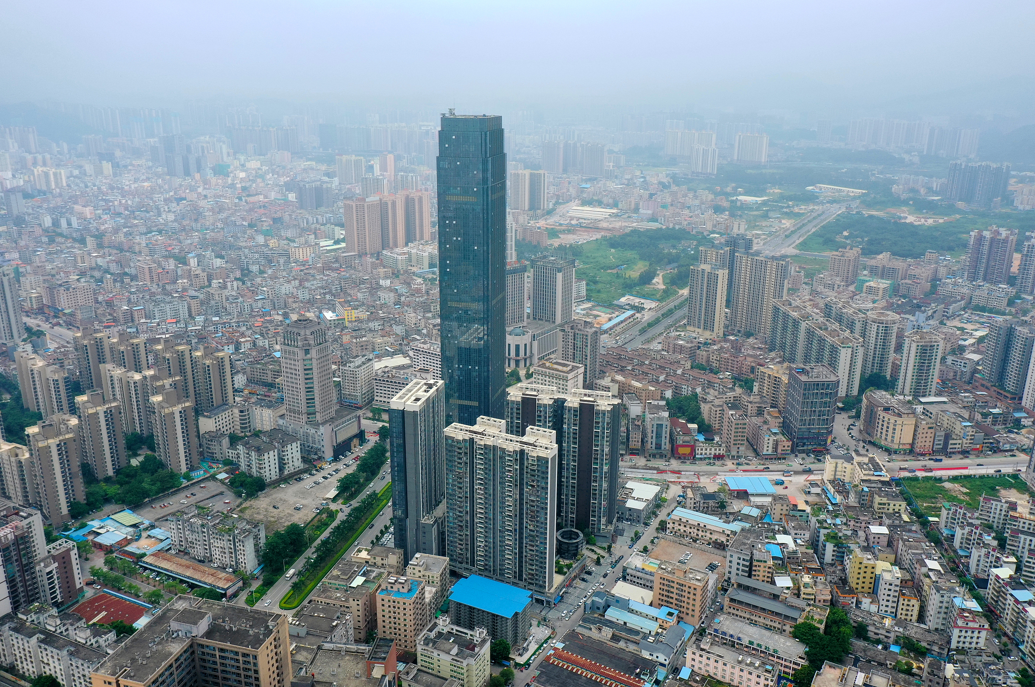 广东惠州惠阳地标诚杰壹中心航拍