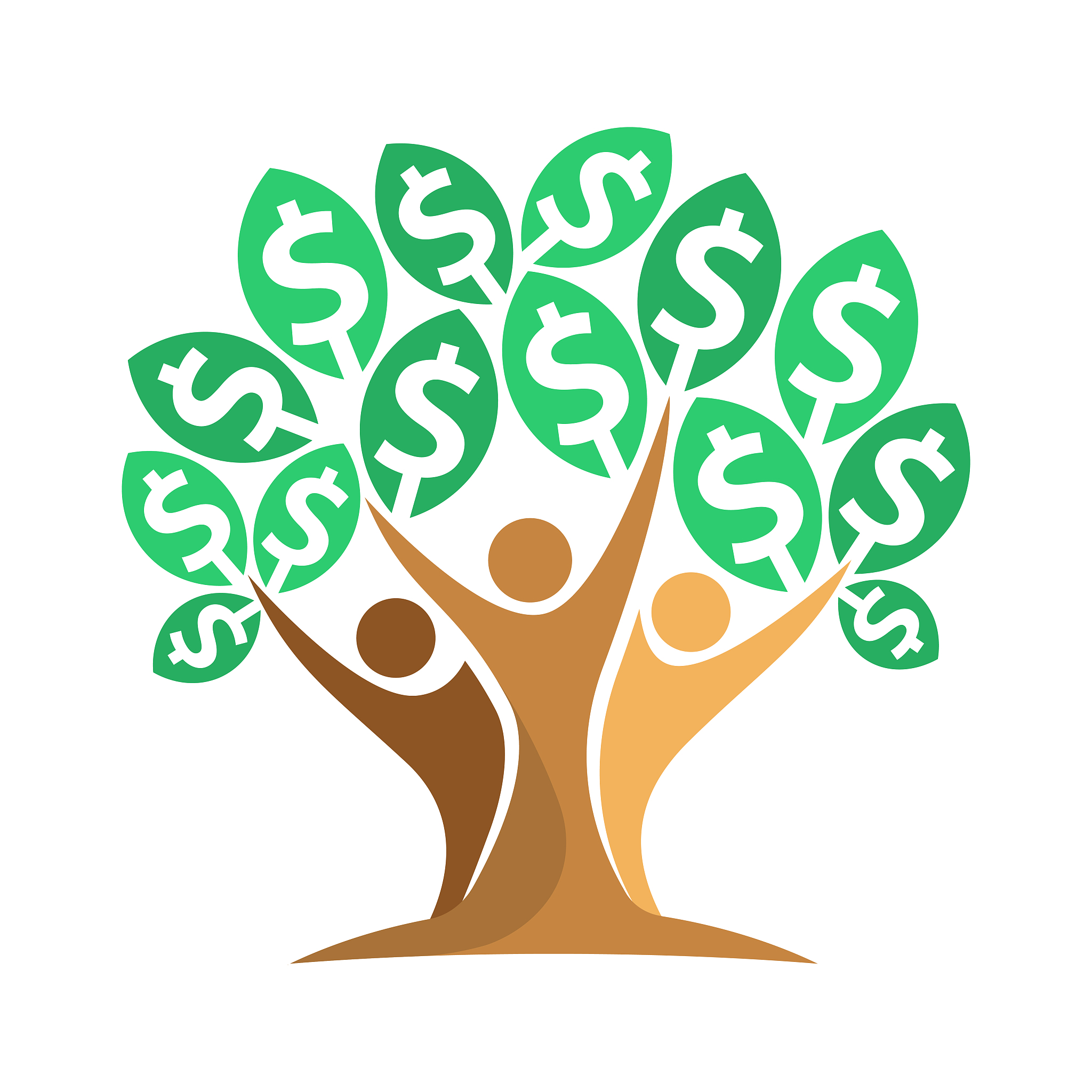 icon of tree illustration with the concept of unity of people re