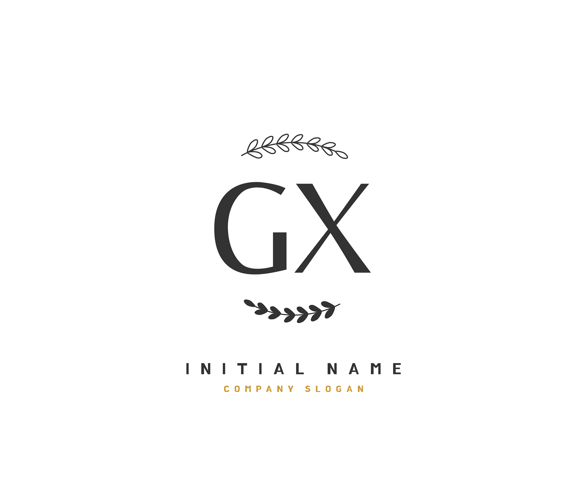 g x gx beauty initial logo handwriting logo of
