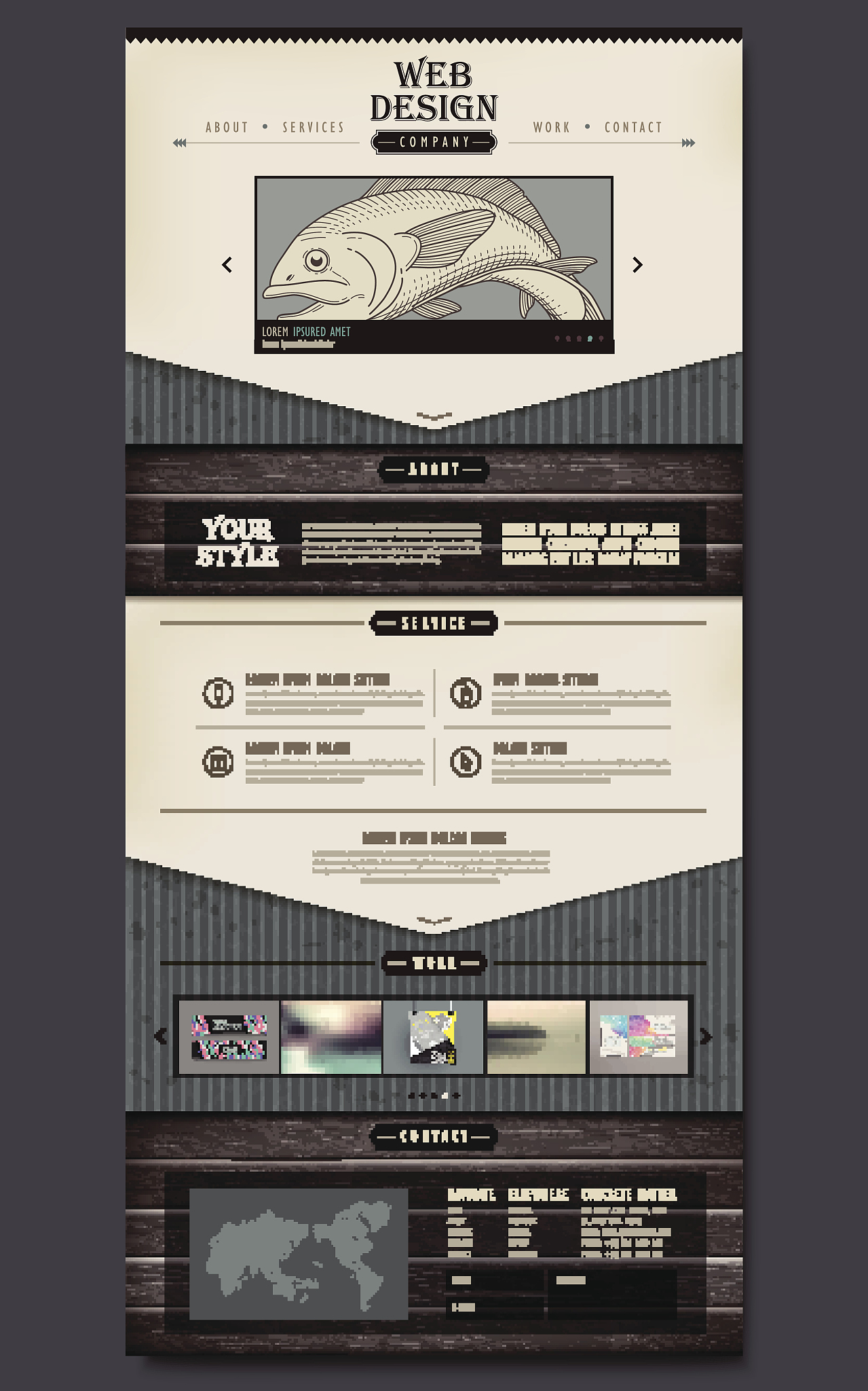 contemporary one page website design template