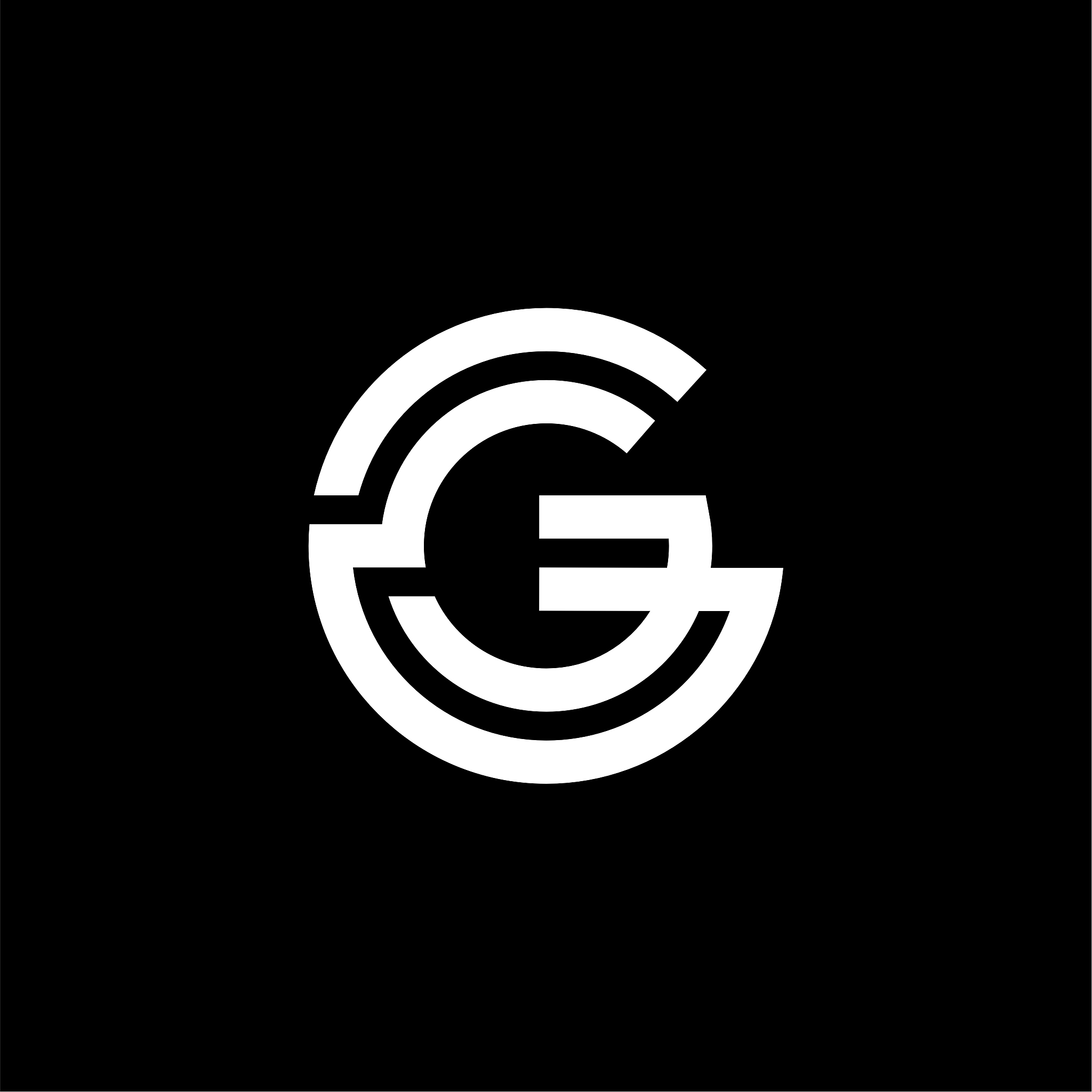 vector double line alternative logo letter g