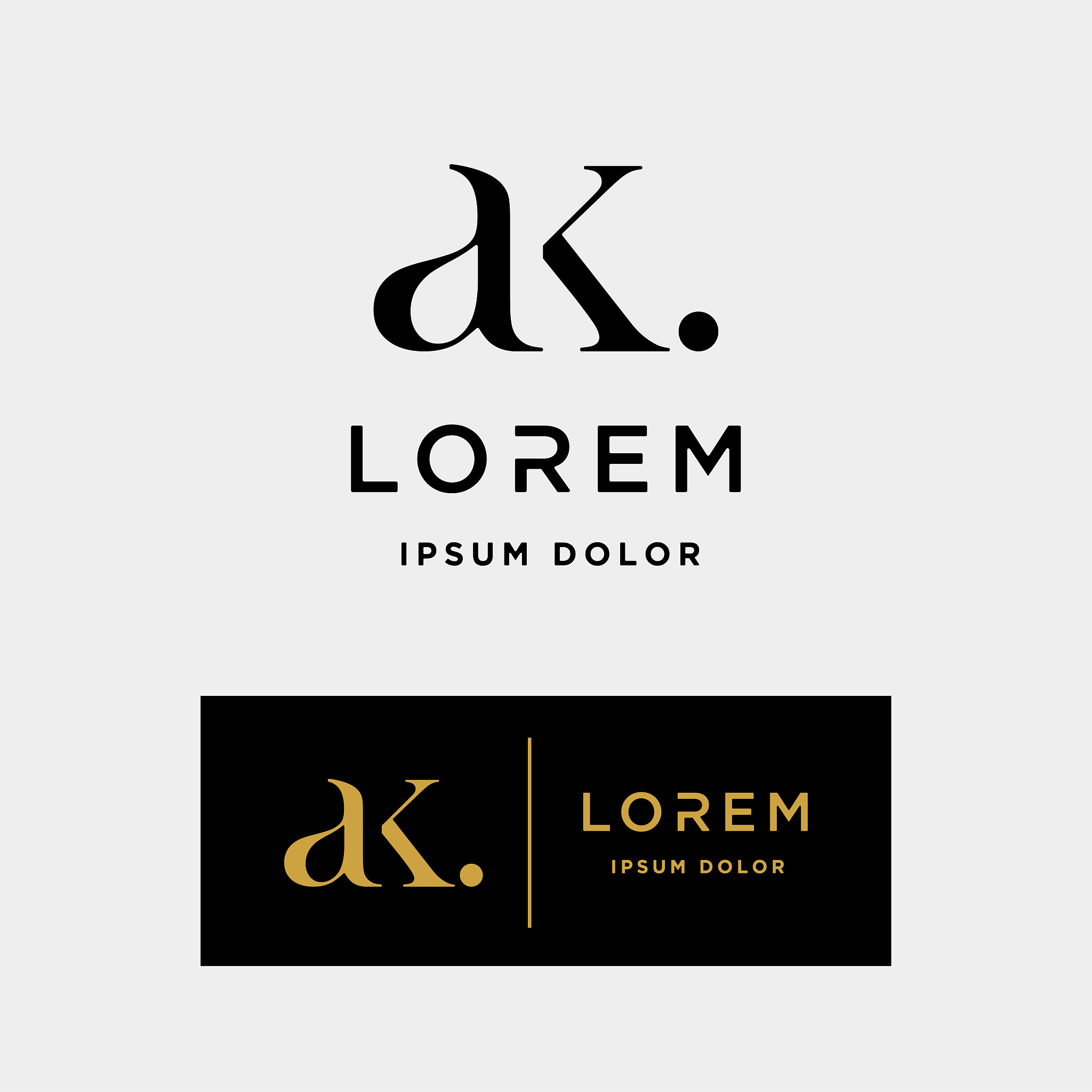 ak k letter linked luxury premium icon