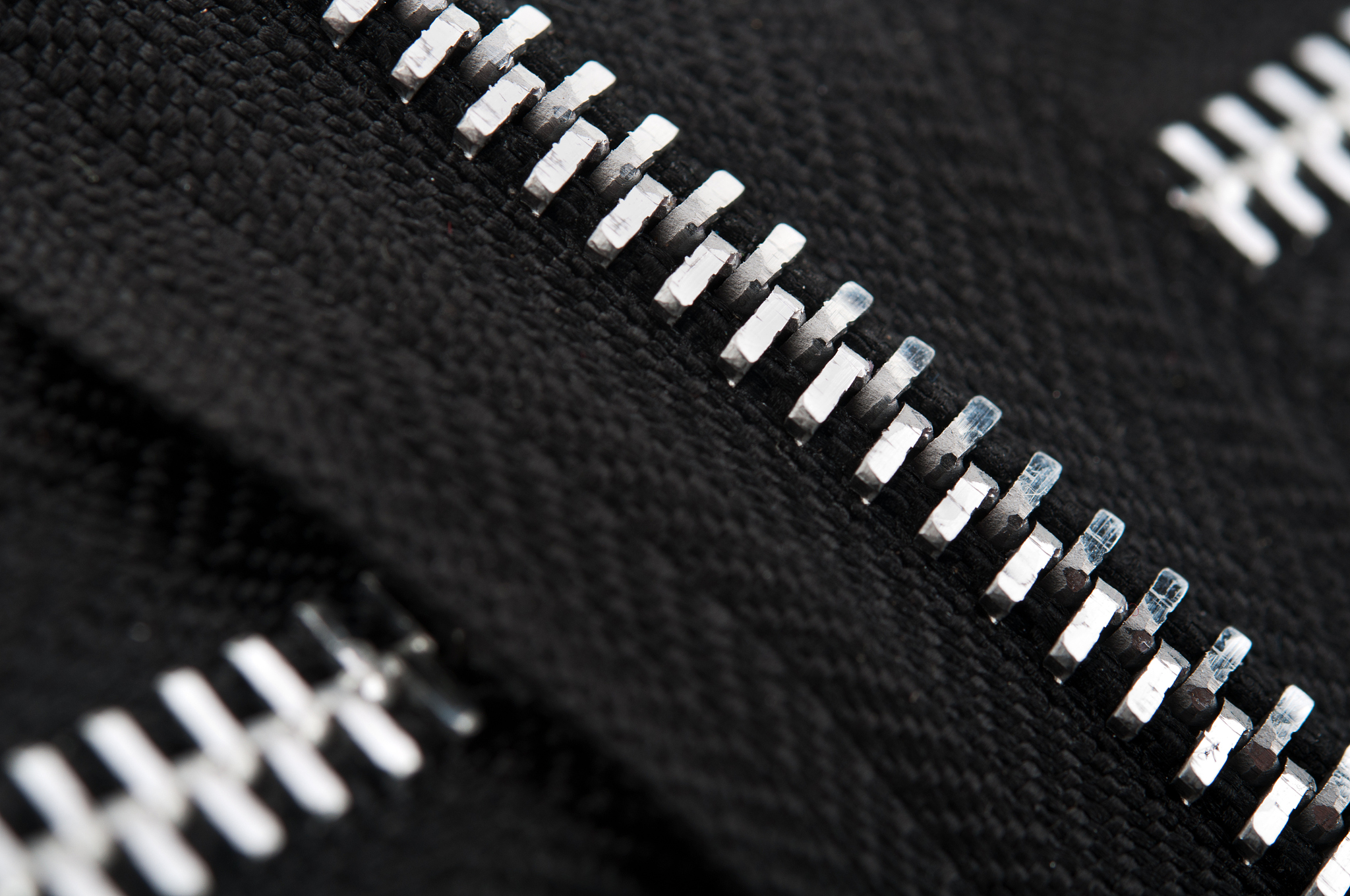 zipper on background