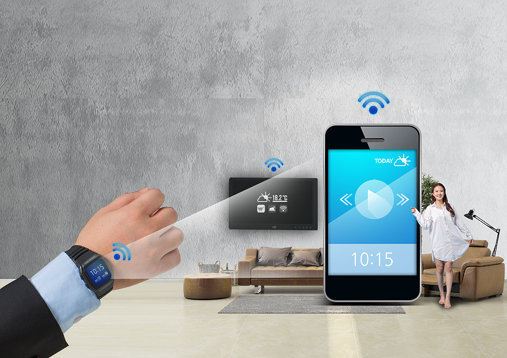 iot concept digital composite image