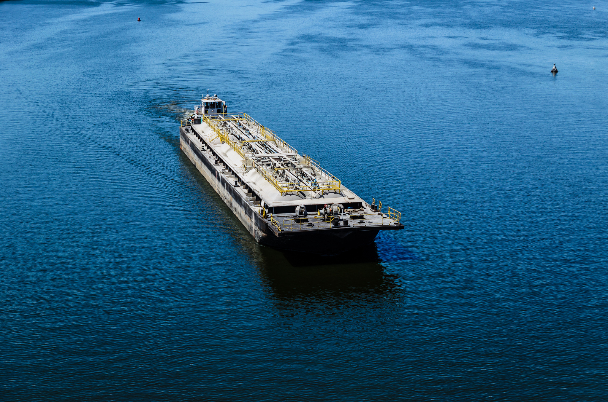 oil product tanker barge on river dnieper
