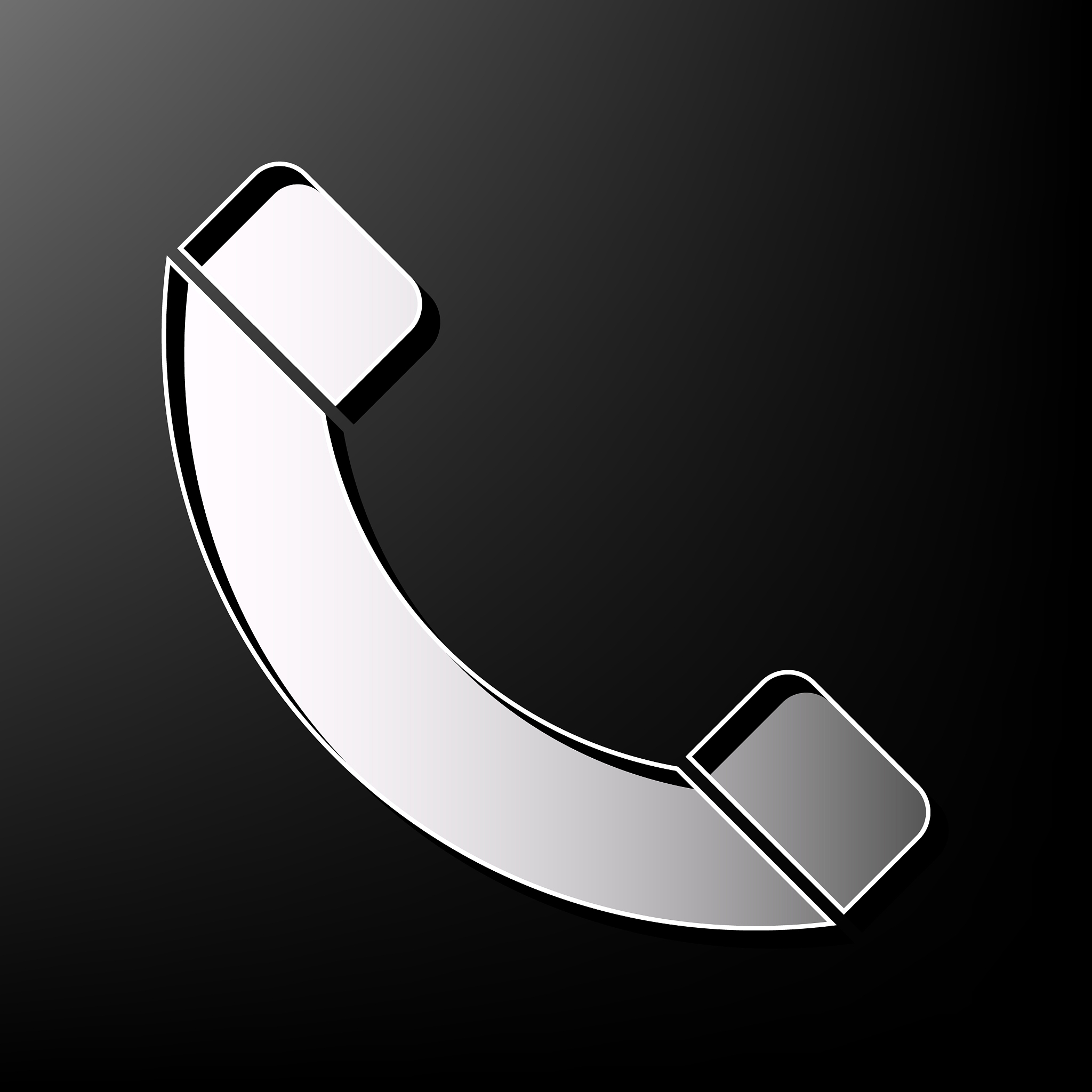 phone sign gray 3d printed