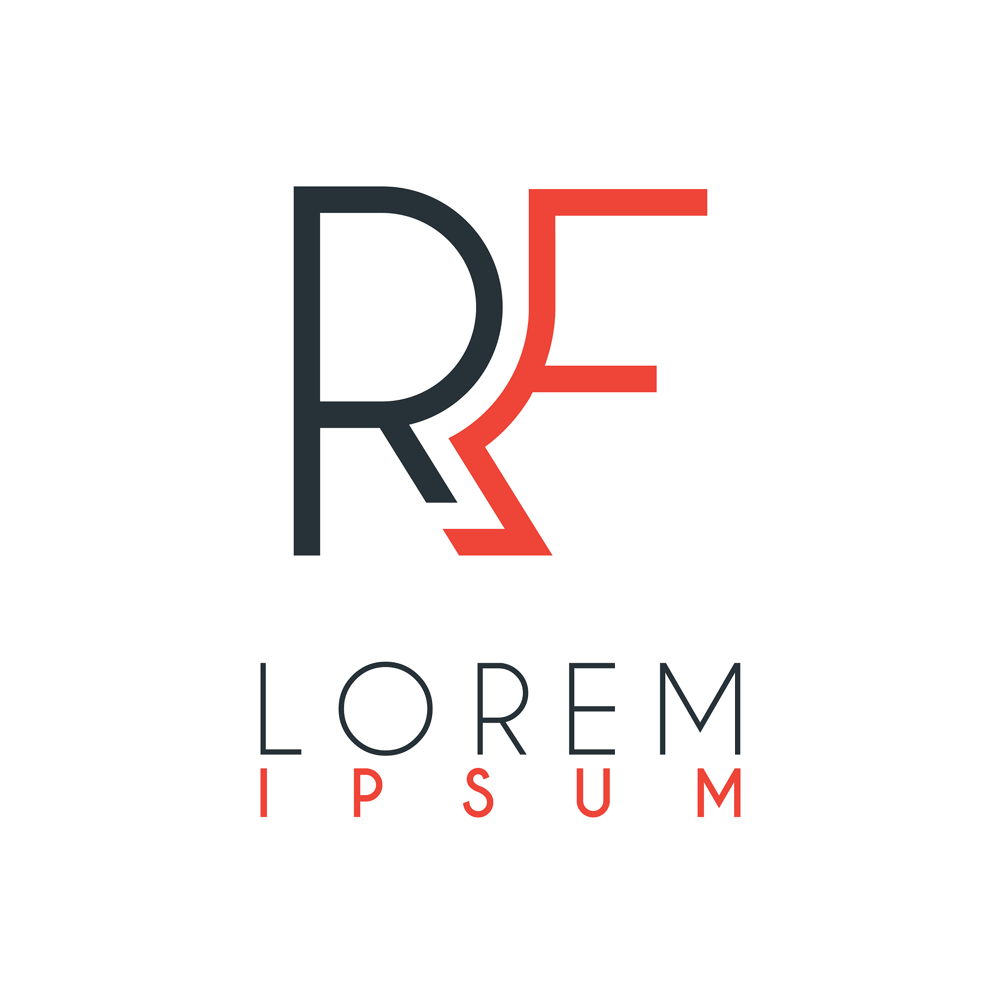 the logo between letter r and letter f or rf