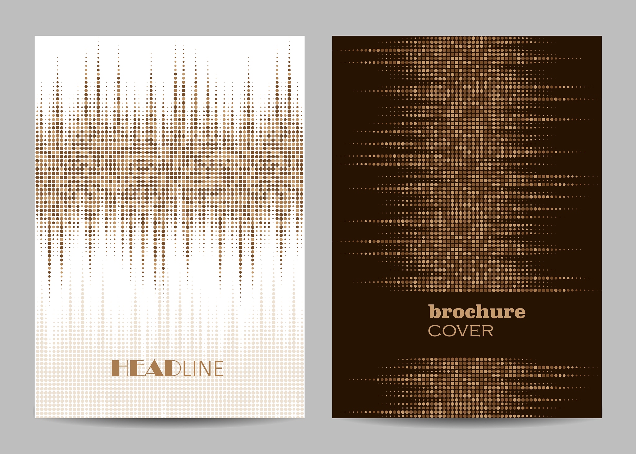 vector templates for brochure cover in a4 size.