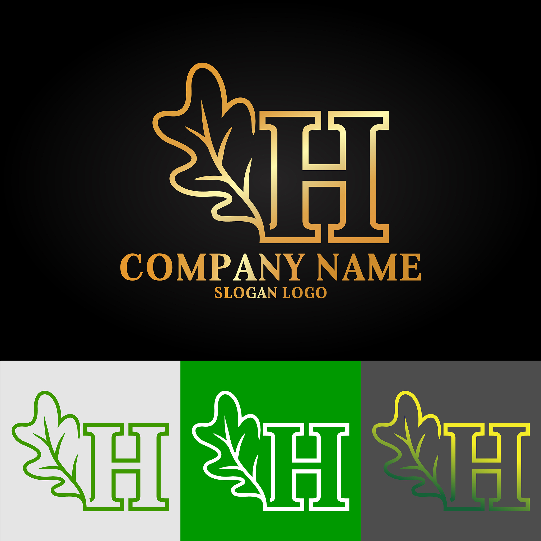 01 oak letter h