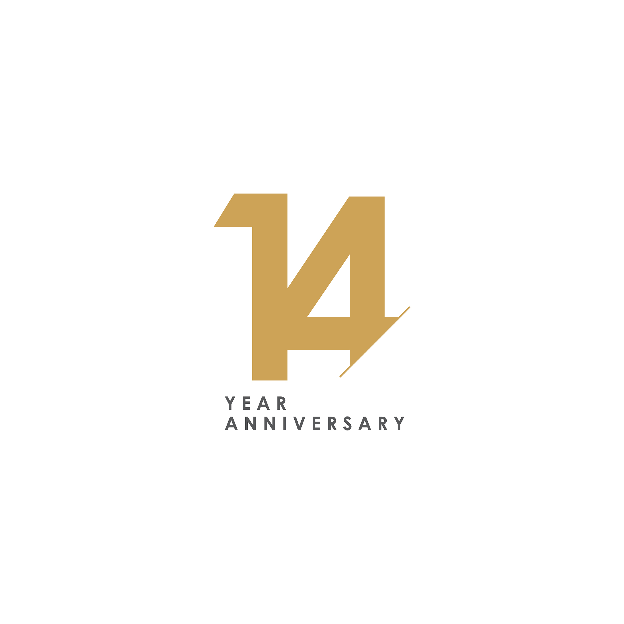14 year anniversary template design